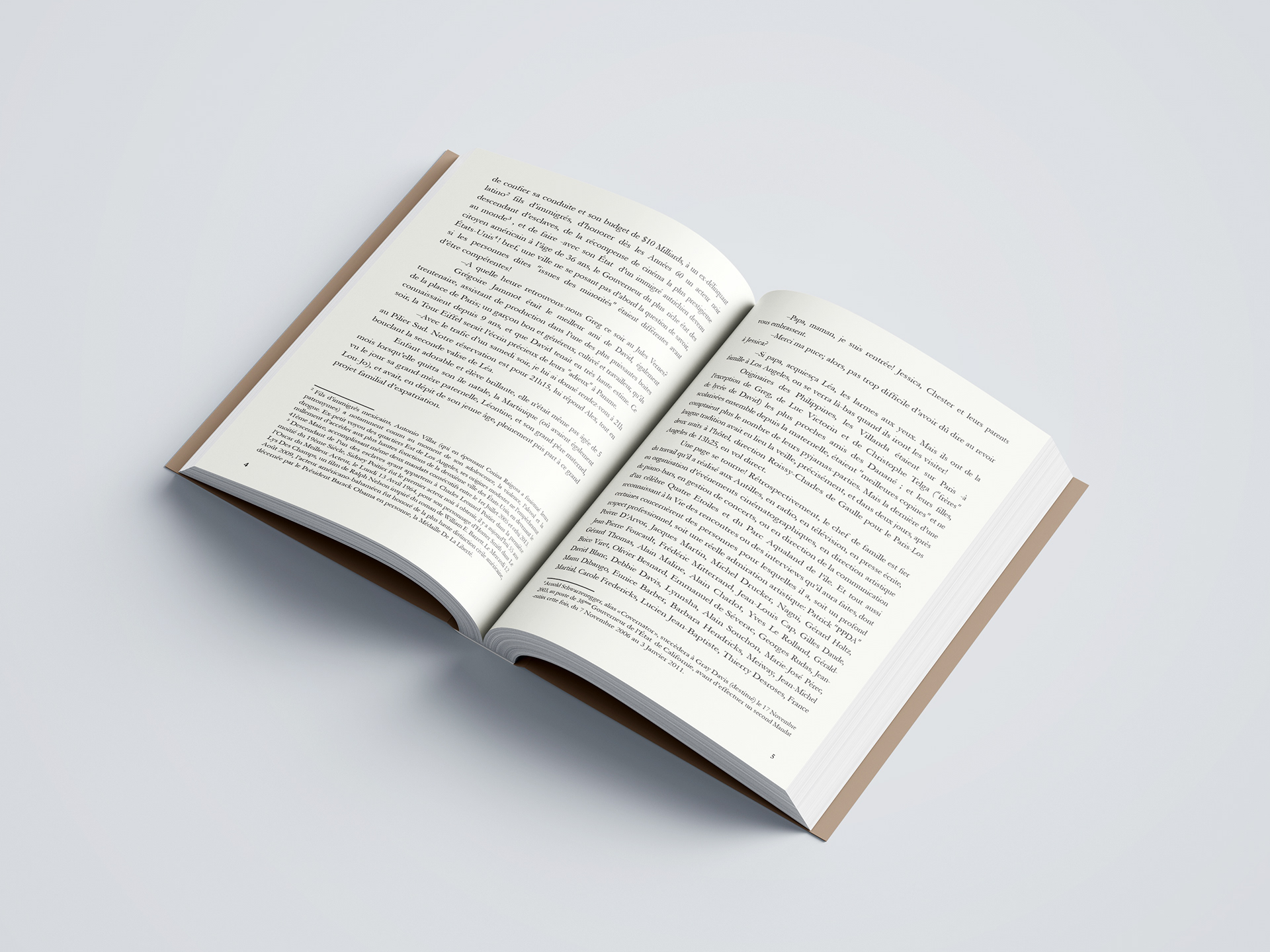 Text layout with footnotes