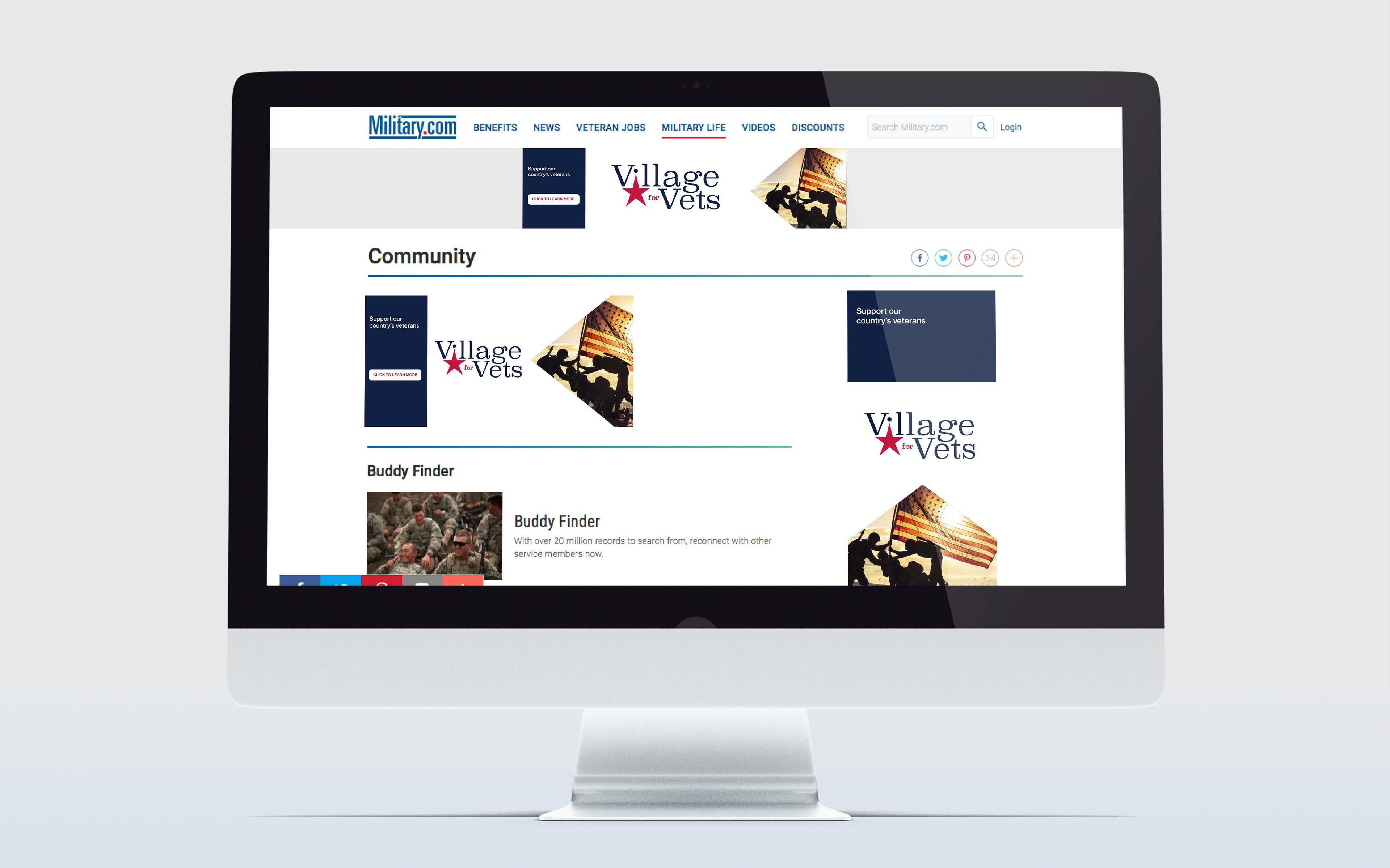 Village for Vets Web Banner Ads
