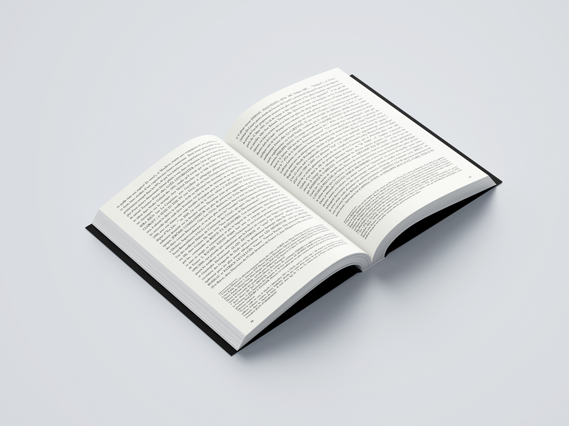 text layout with footnotes