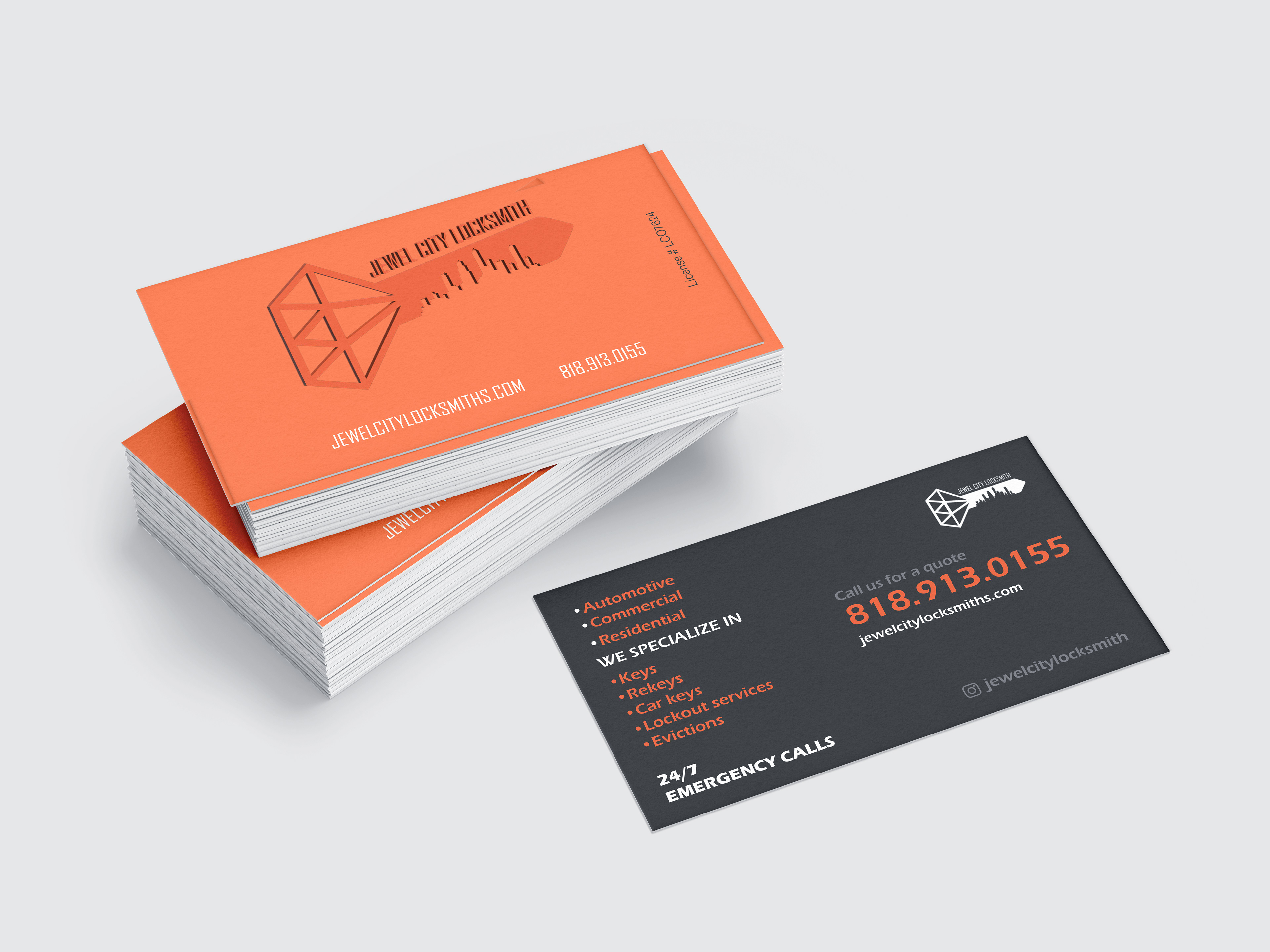 alternate business card orange recto gray verso