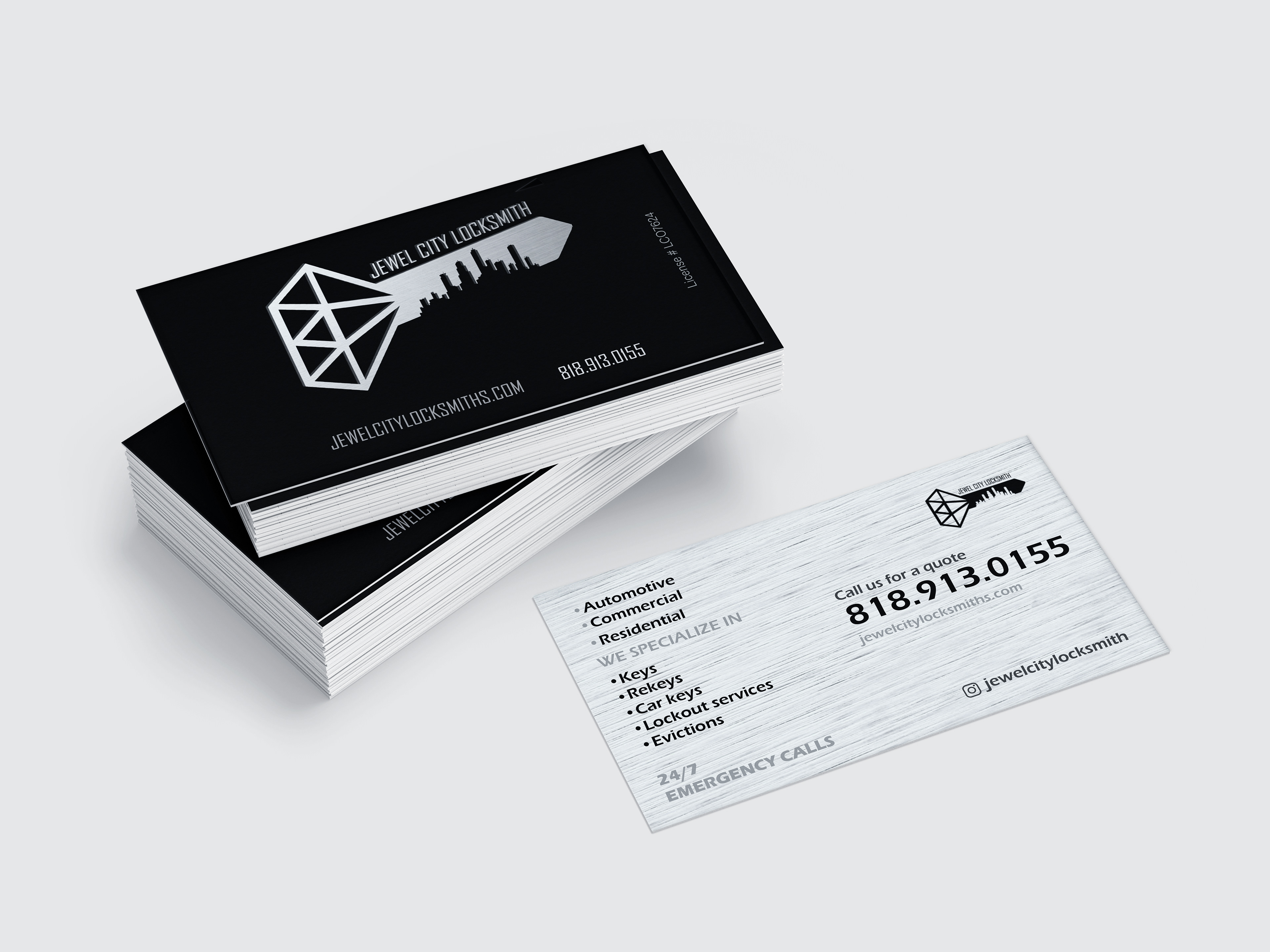 alternate business card black recto silver verso