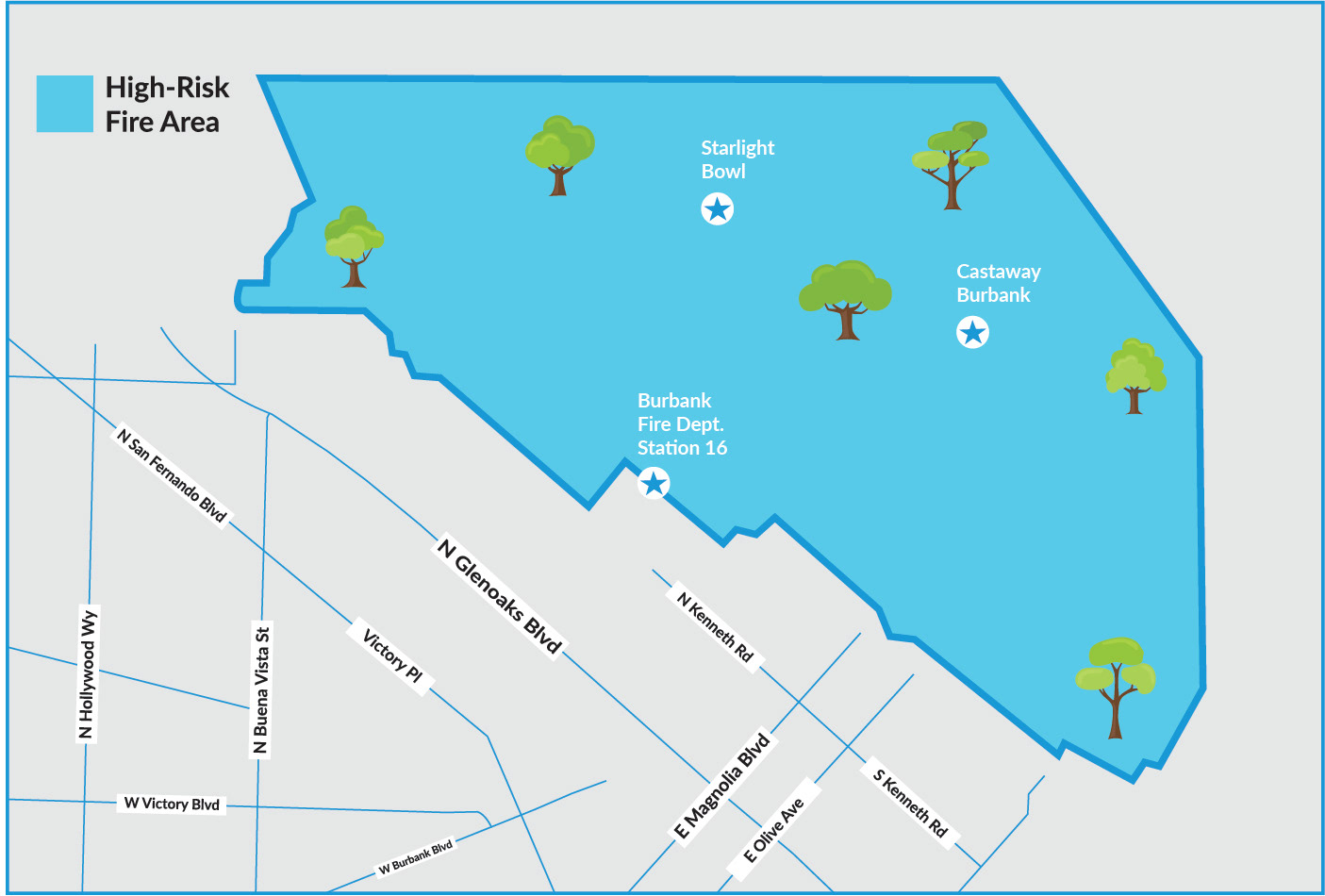 Tree trimming area map