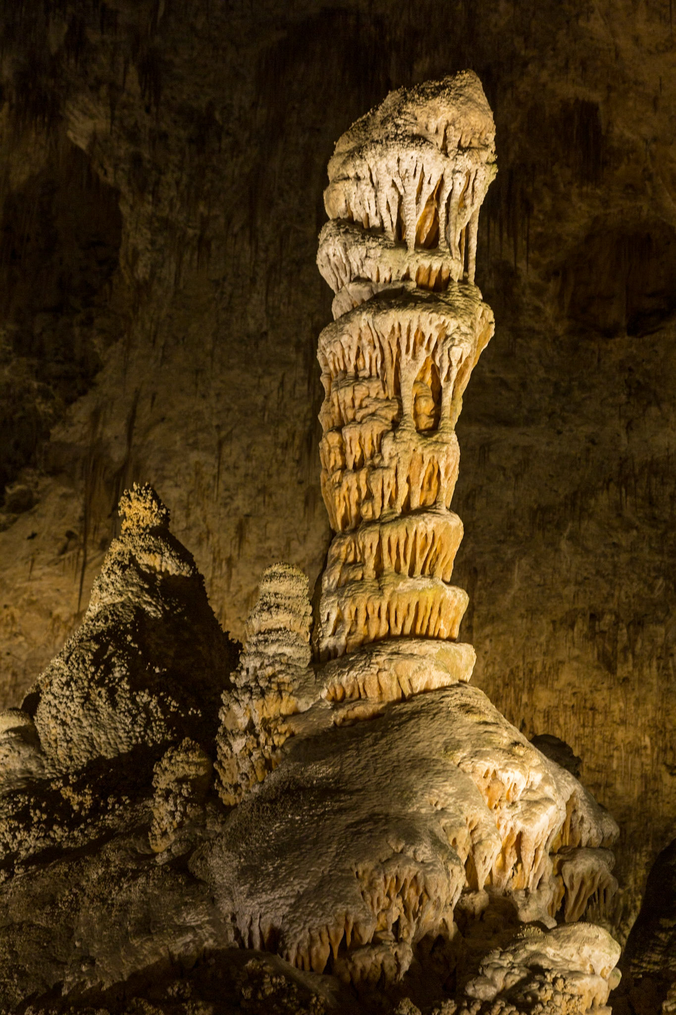 Pillar of Light, Big Room, Carlsbad Caverns National Park, White city New Mexico (3/2020)