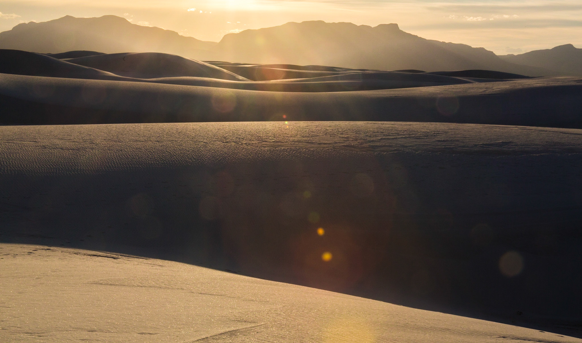 Sunset over White Sands, White Sands National Park, New Mexico, USA (3/2020)