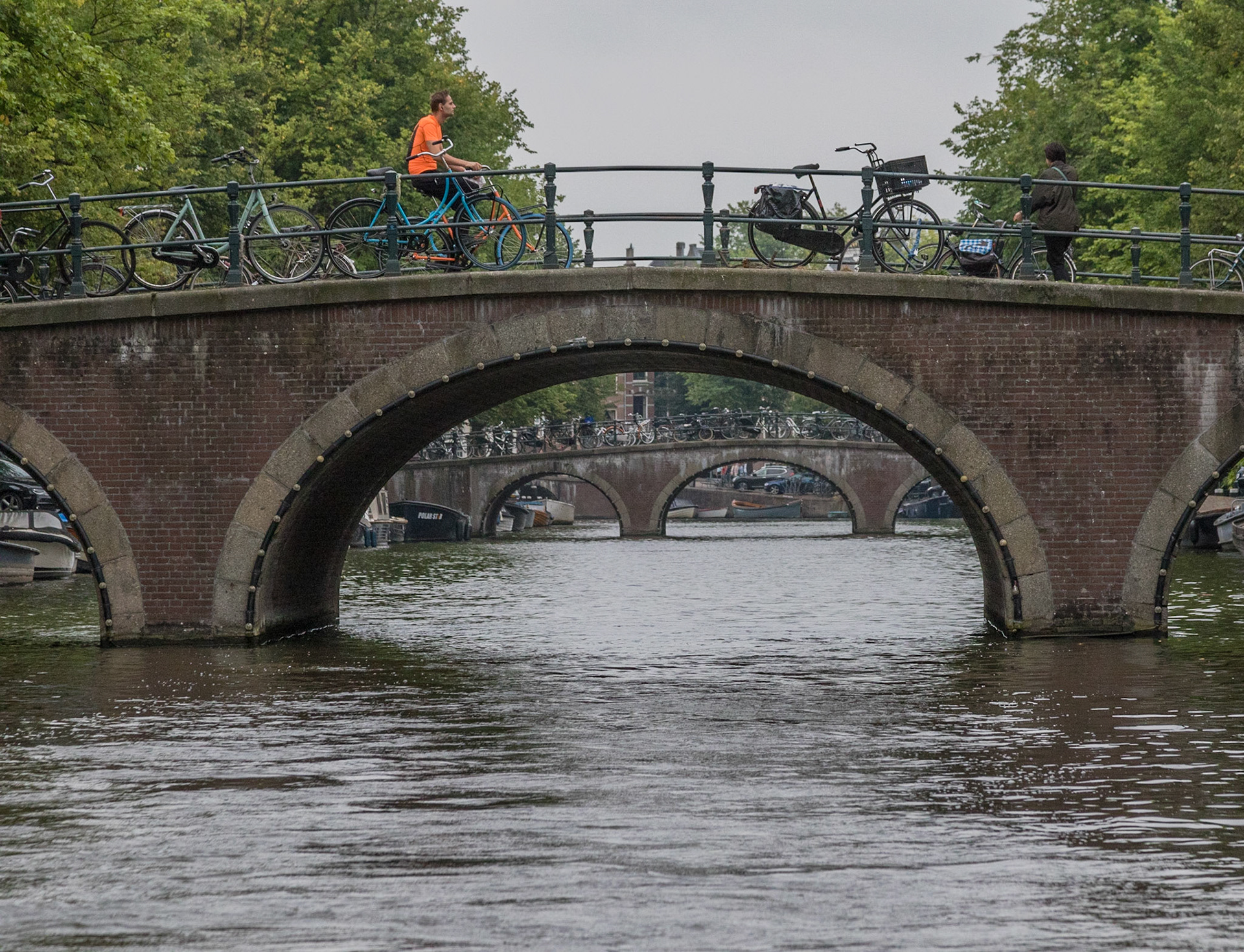 Bridges over Amsterdam canal, Netherlands (2018)