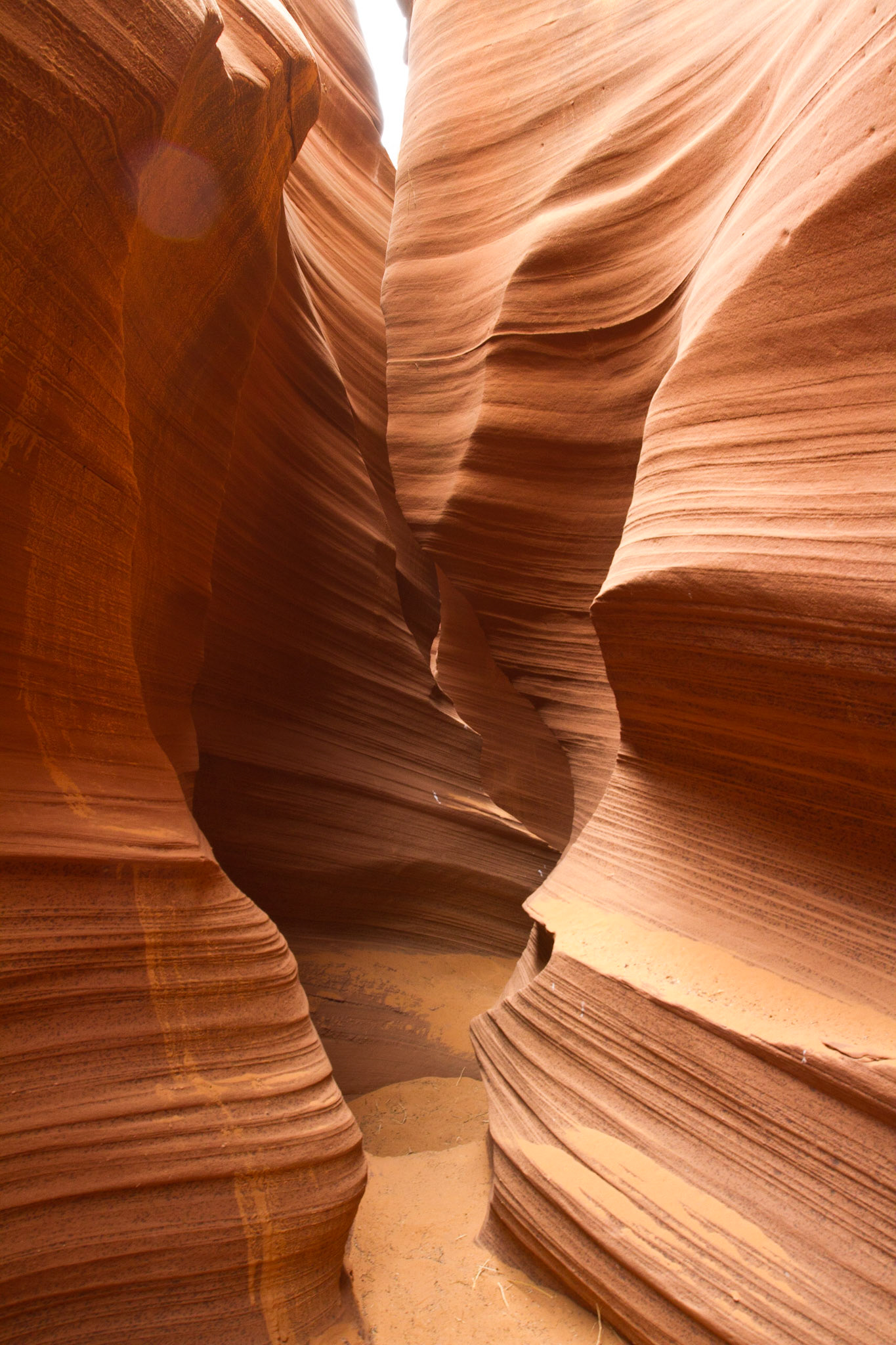 Narrow section of Rattle Snake Slot Canyon, Page, AZ