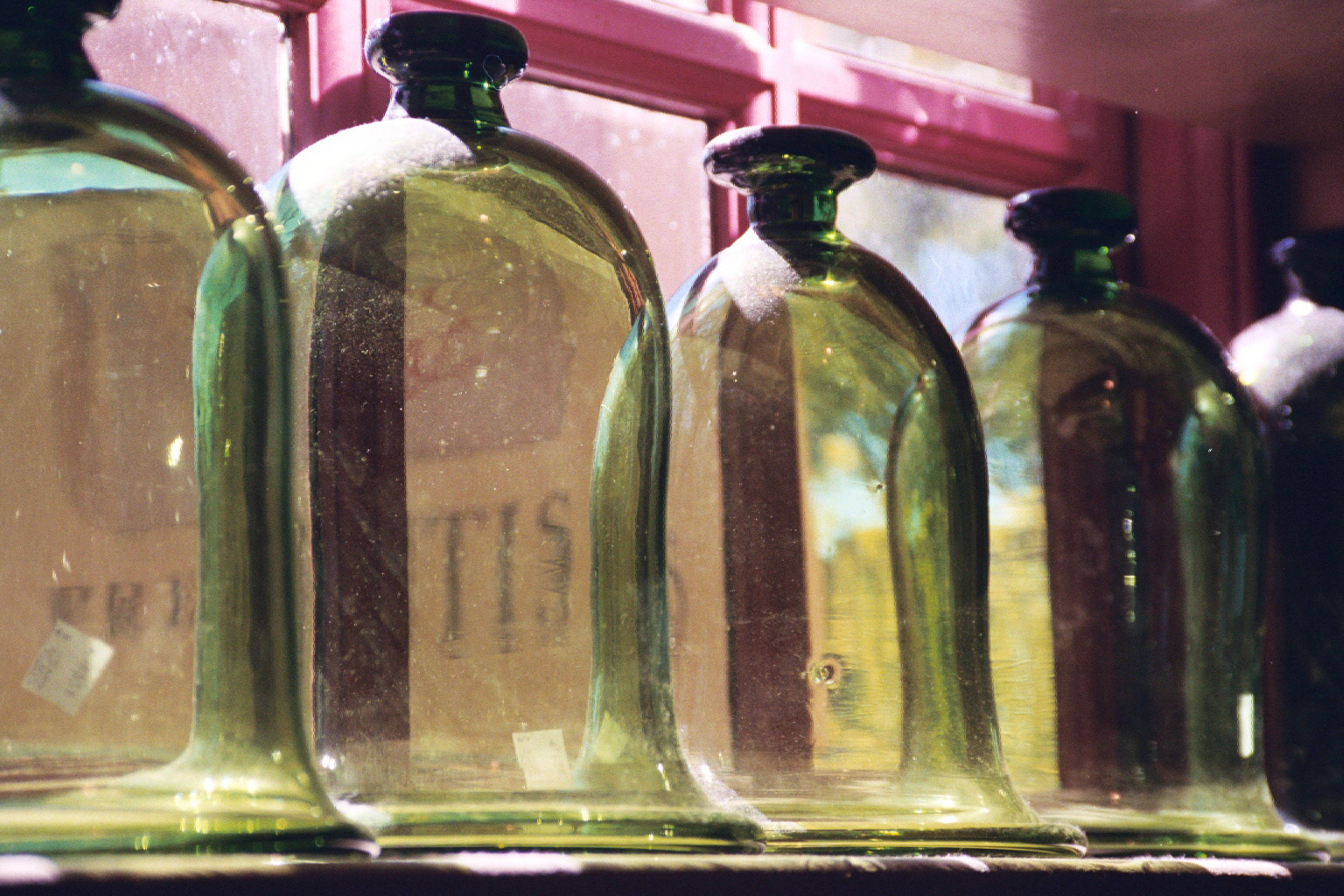Bell Jars taken in gift shop, Williamsberg VA (film, 2004)