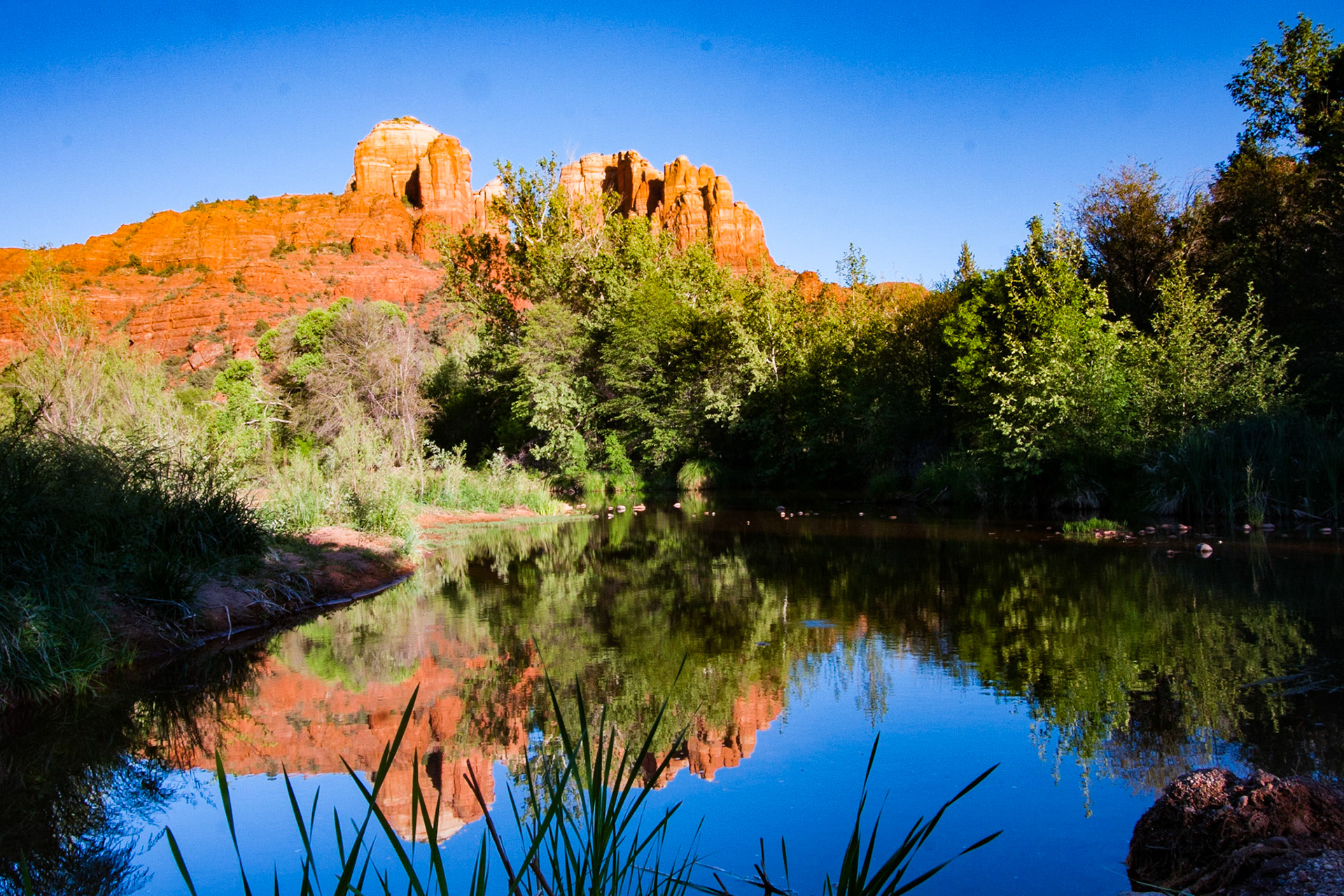 Cathederal Peak, Sedona from Crescant Moon Ranch Park