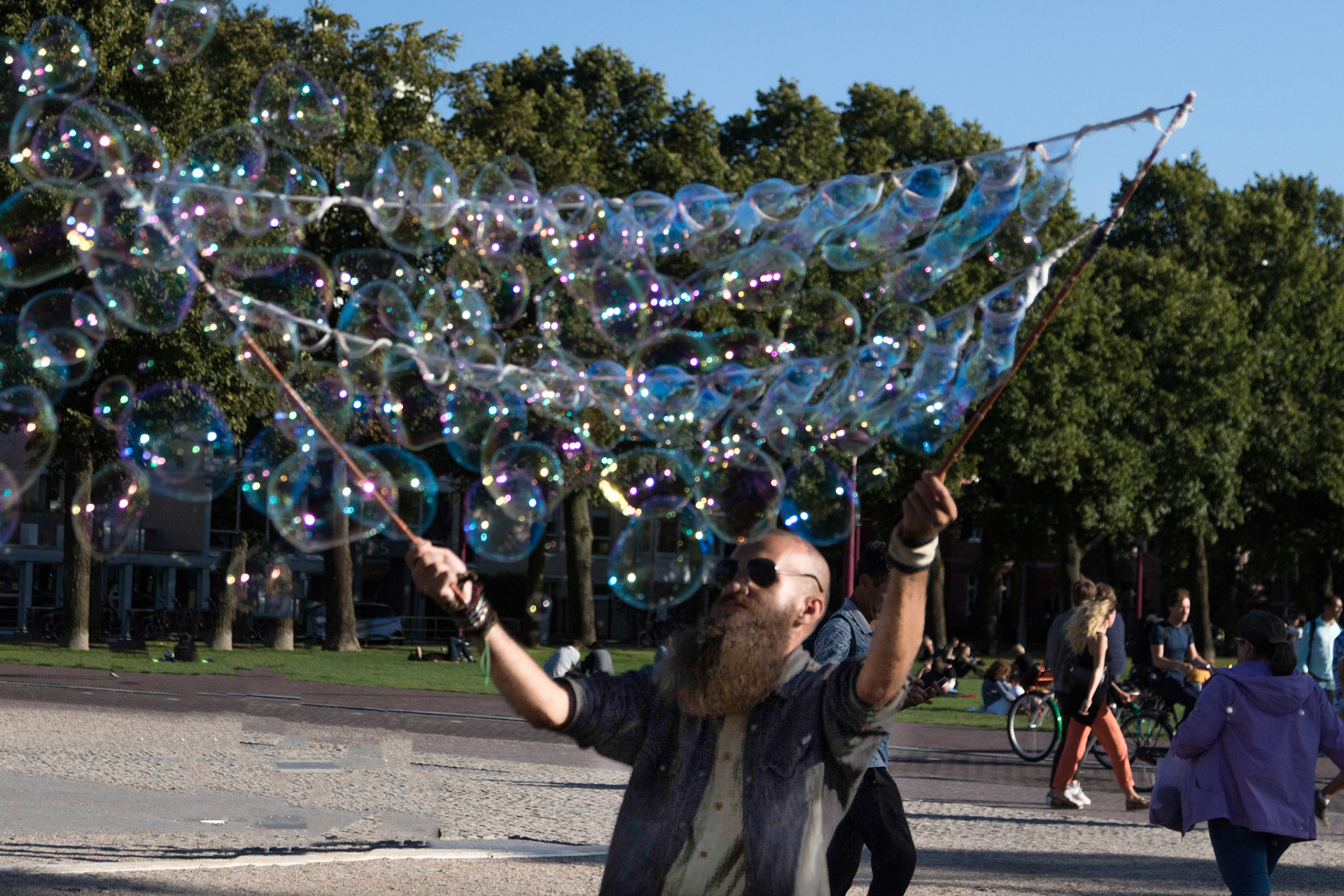 The Bubble Man, Art Square (Museum park), Amsterdam, Netherlands (2018)