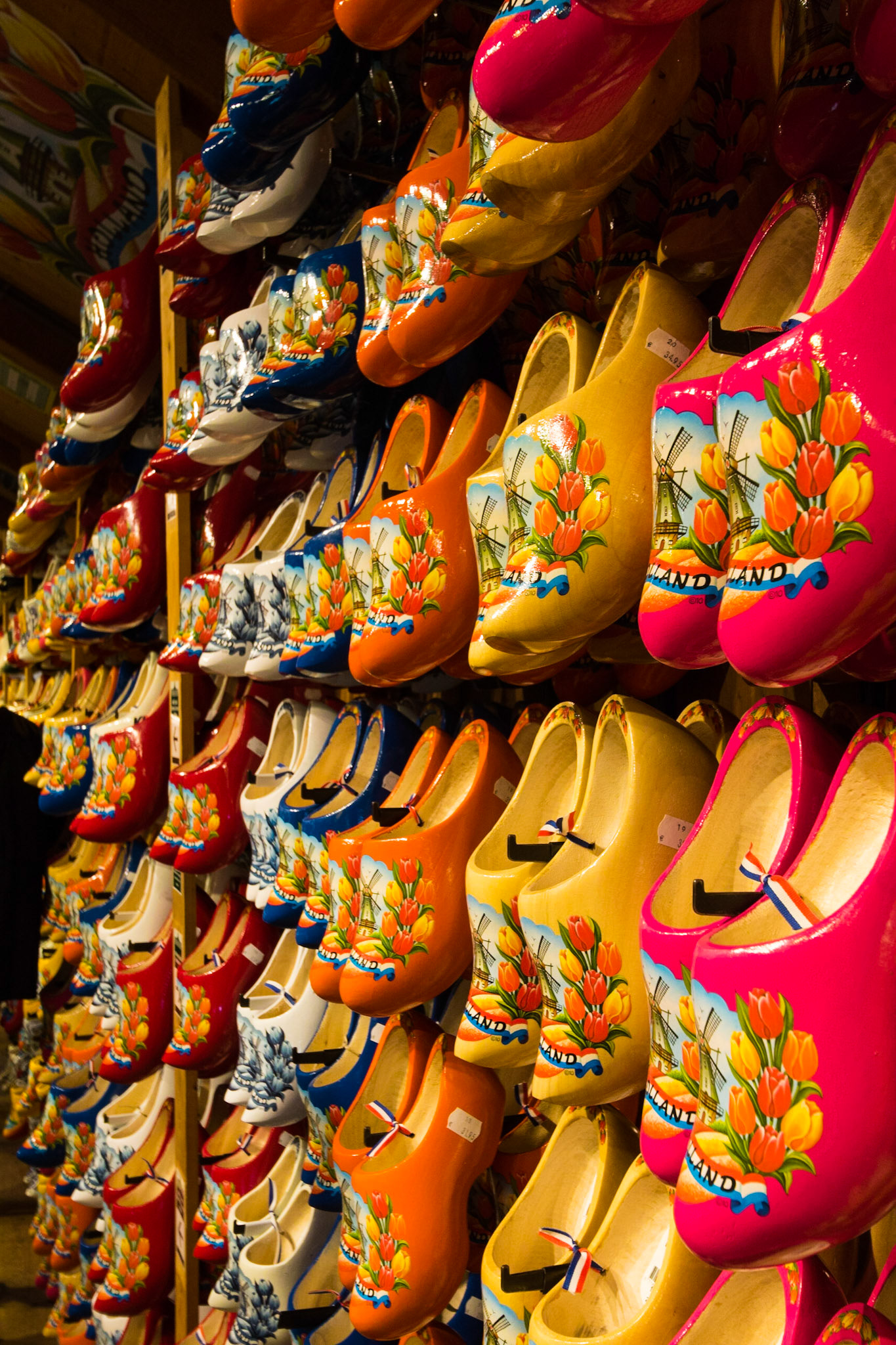 Wooden shoes for sale.  Zaanse Schans near Amsterdam.  Netherlands (2018)
