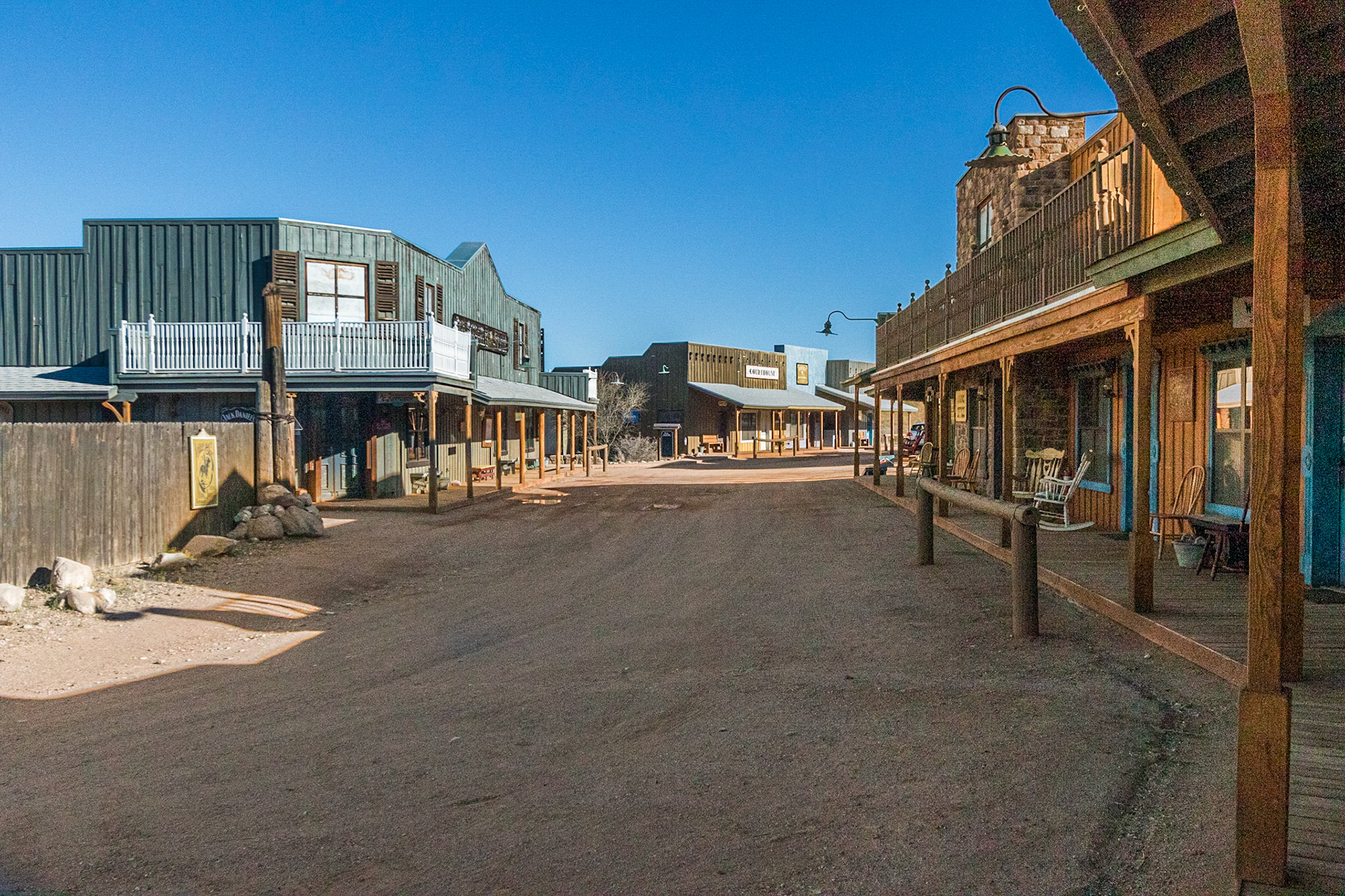 Guest rooms along recreation of western town.  Tombstone Monument Guest Ranch, Tombstone AZ (3/2020)