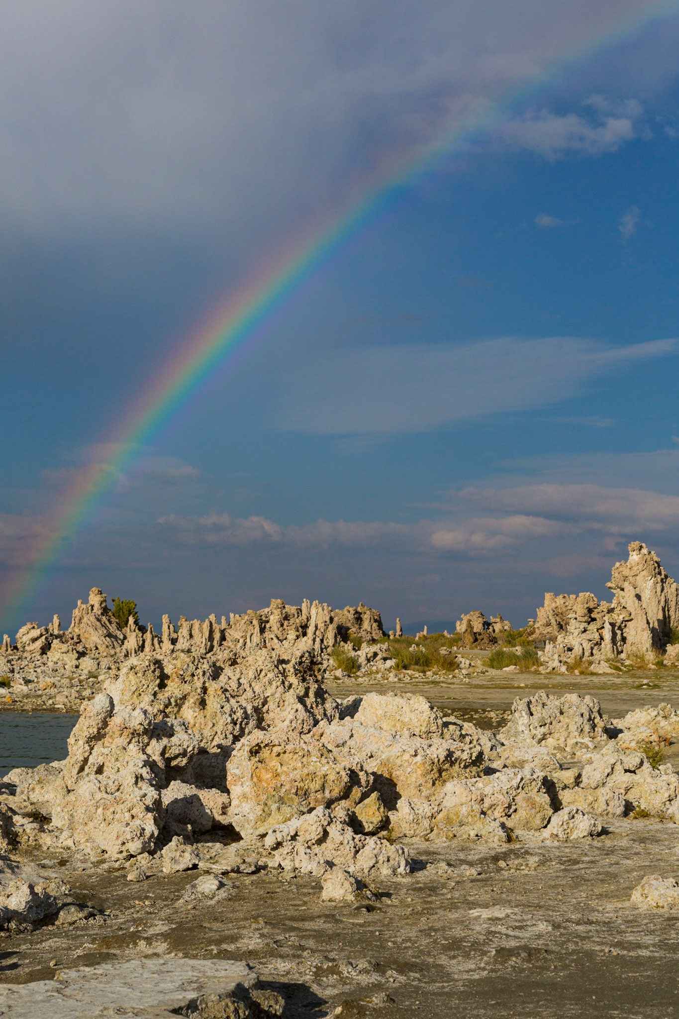 Rainbow over Mono Lake Tufa Towers.  South Tufa area, Mono Lake, CA (2016)