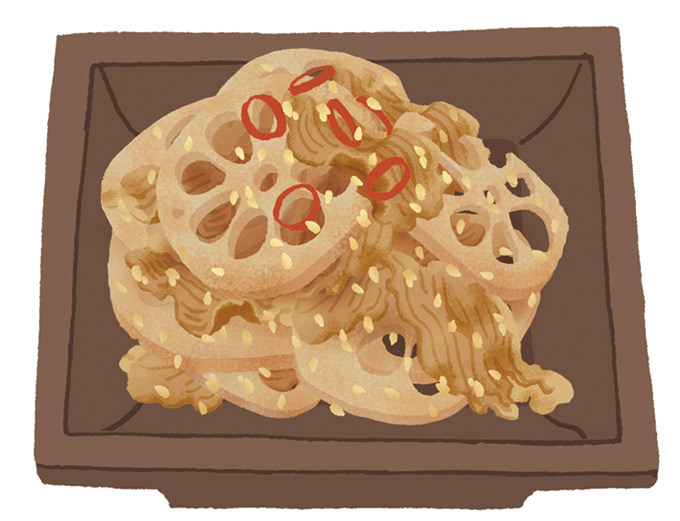 れんこんと豚肉のきんぴら