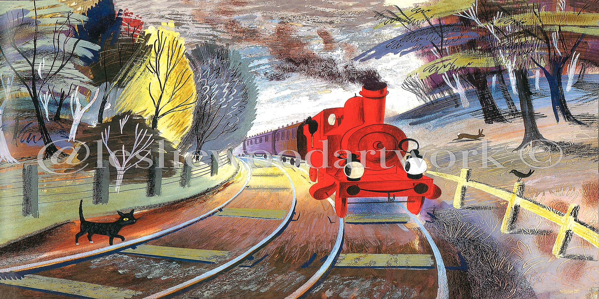 the gamekeeper's cat and the little red engine