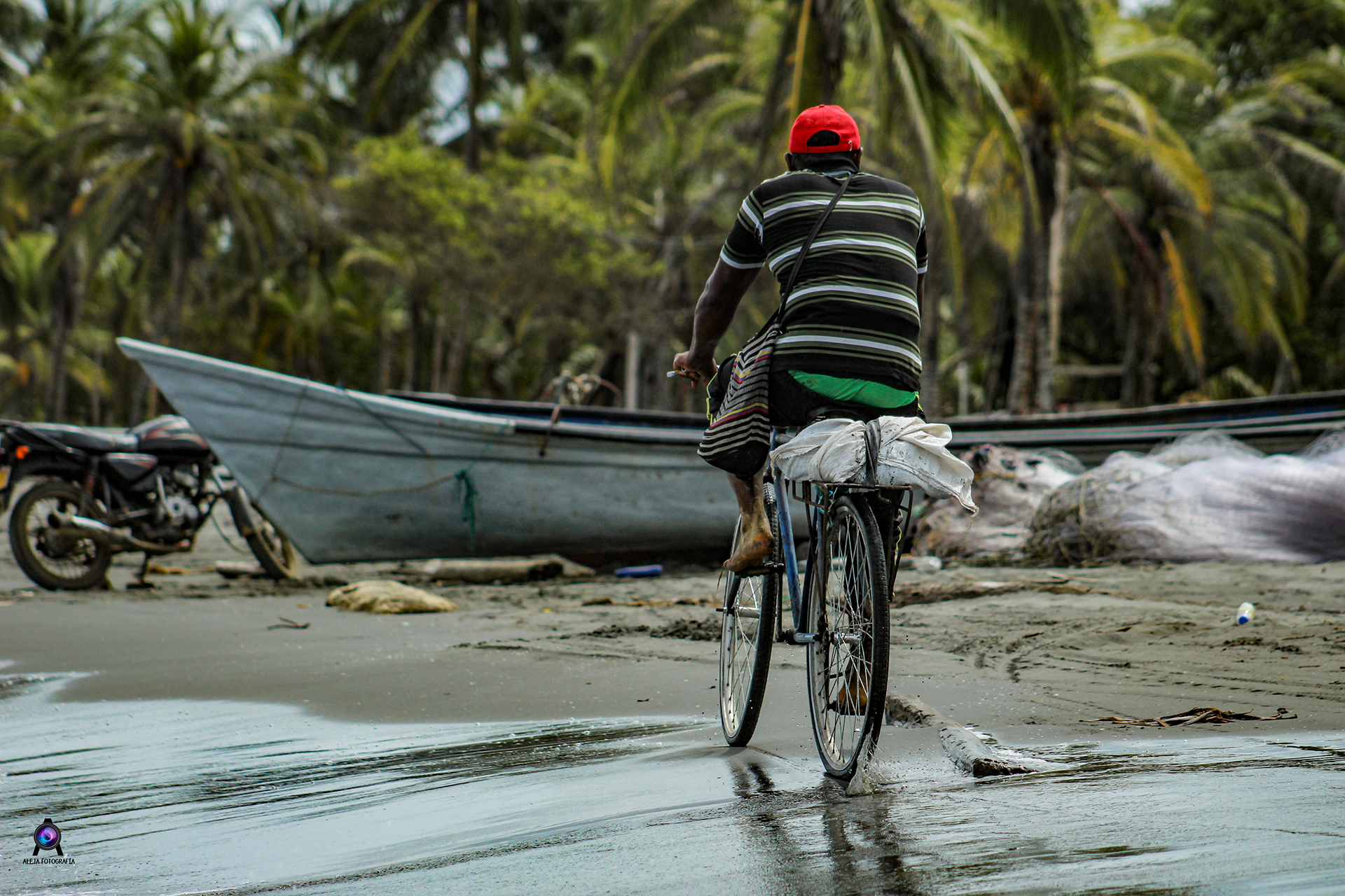 Ciclista de paso