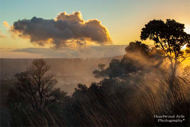 Sunset, Volcanoes NP, HI