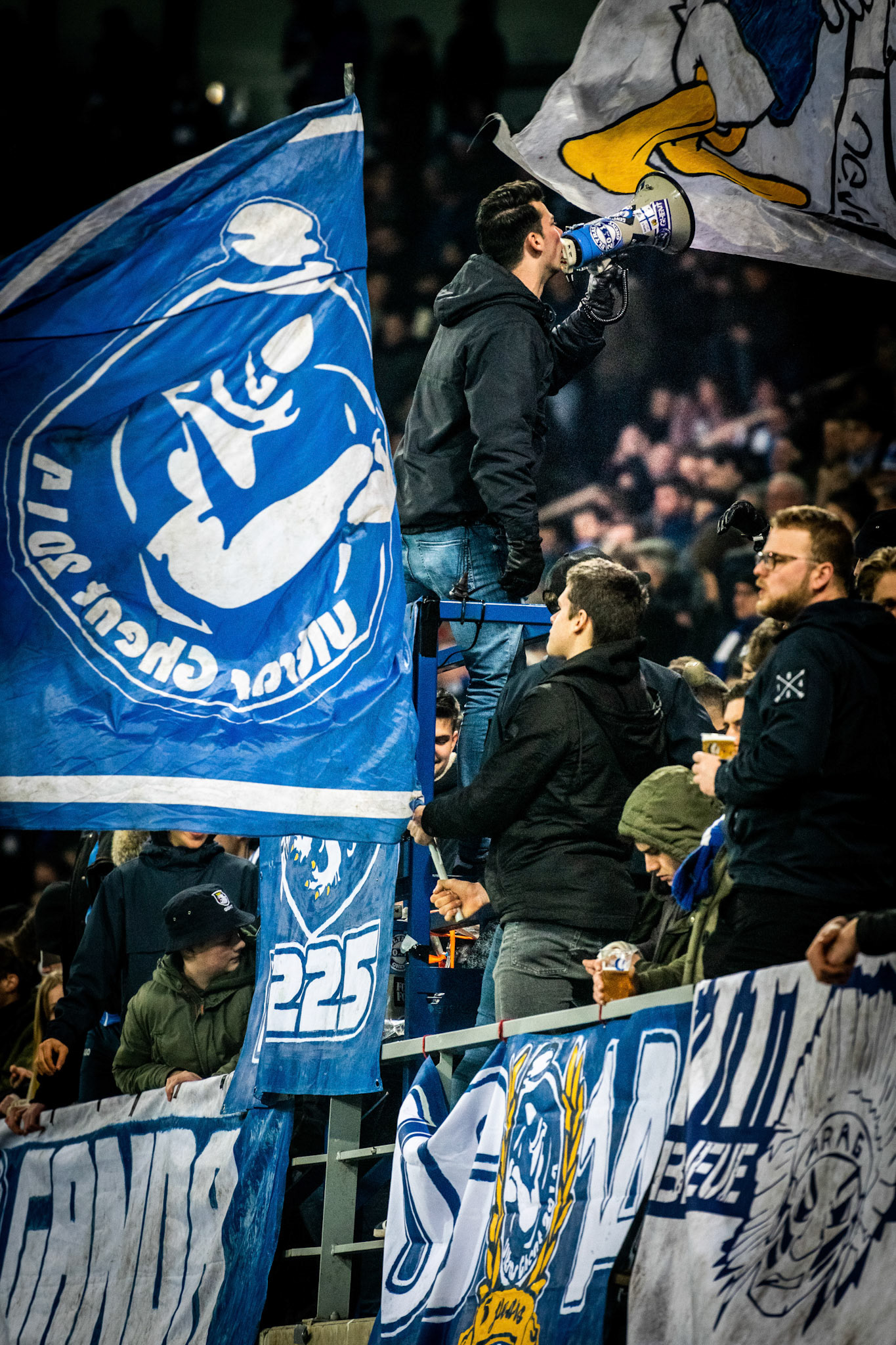 %items a soccer match between KAA Gent and Sporting Charleroi, %datetext in Gent, on day 29 of the 'Jupiler Pro League' Belgian soccer championship season 2019-2020. BELGA PHOTO %photographer