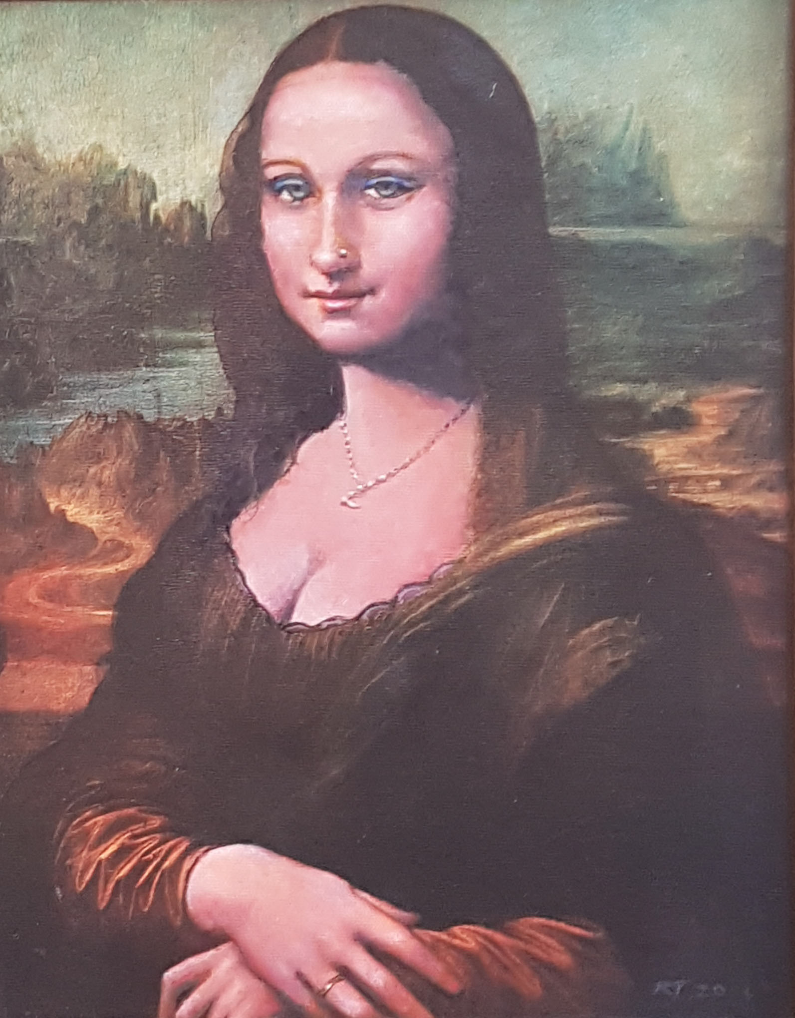 Artist Gives the Mona Lisa a Glamorous Modern Makeover