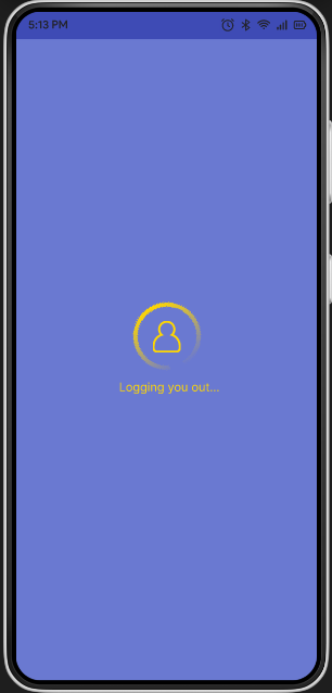 Logging Out Screen - Smartphone