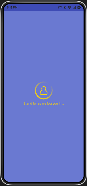 Logging In Screen - Smartphone