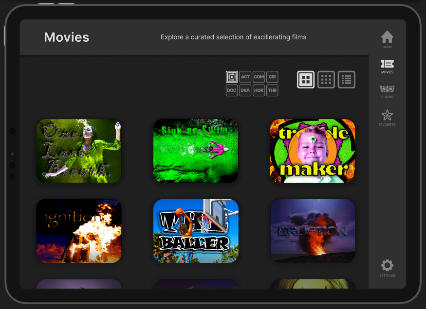Movies Screen - Tablet