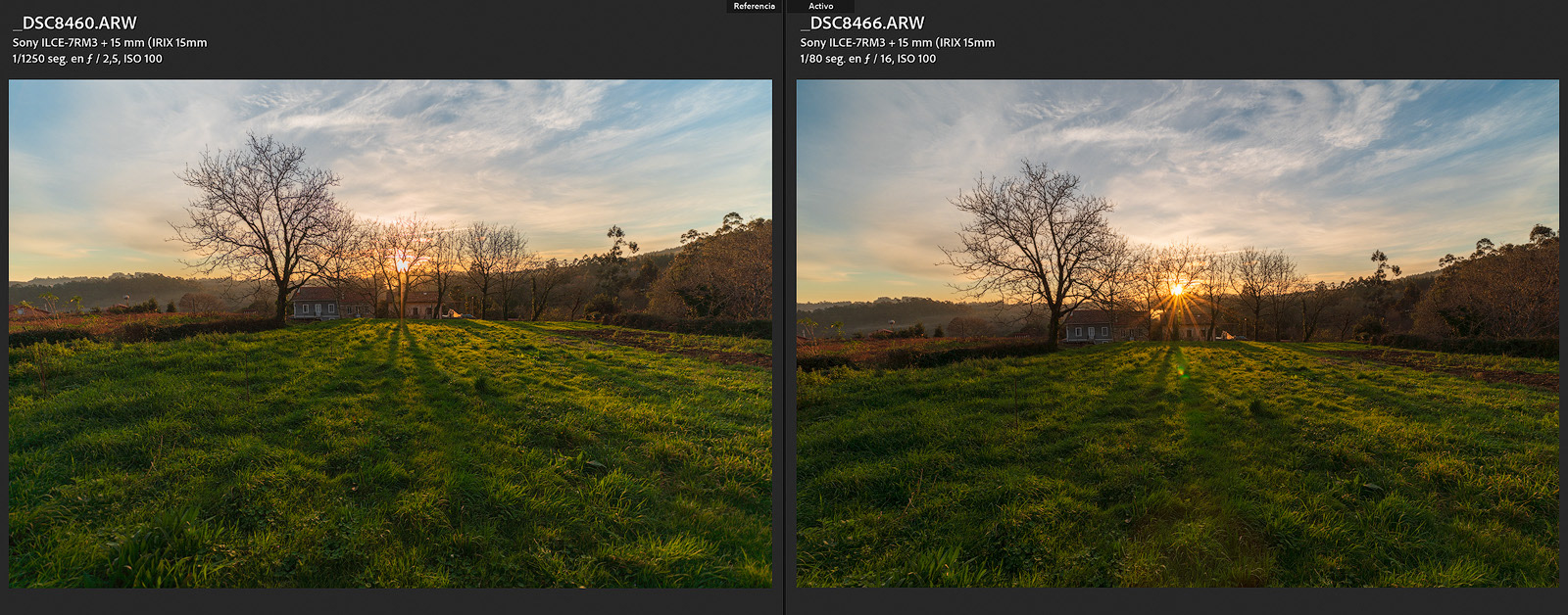 Sunstar at f2.4 and f16