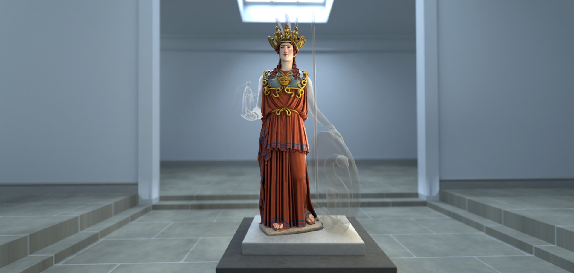 Goddess Athena's Statue Reveals Her True Colors (Video)