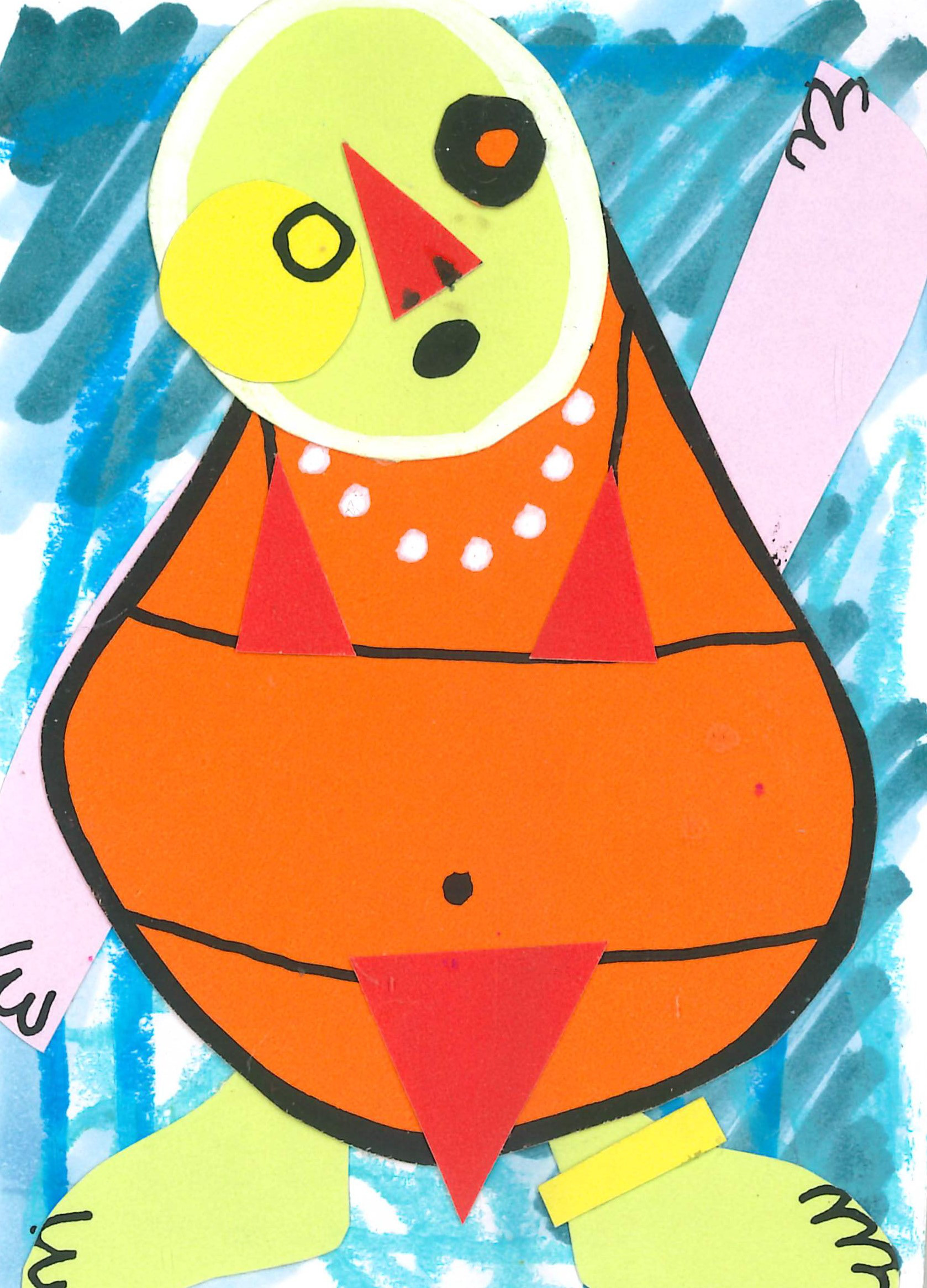 "Bikini and Pearls", 2026, collage, pen, oil pastel, 5.2 x 7.4 cm 