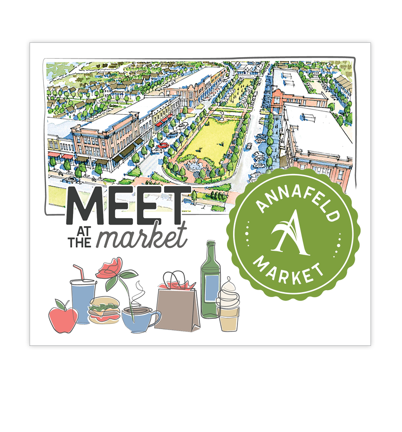 sign promoting new neighborhood market area