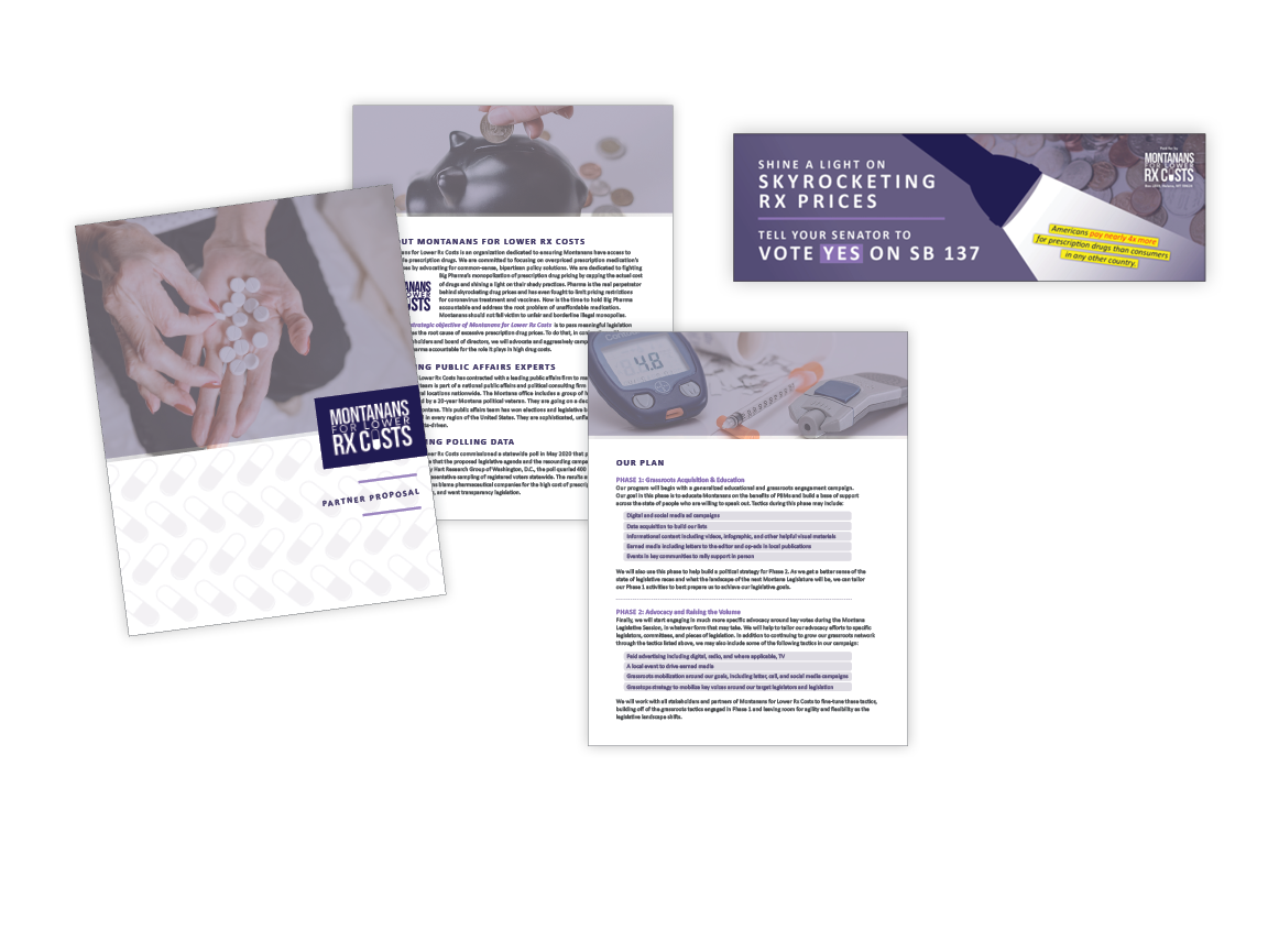 public awareness // partner proposal + memos + digital ad