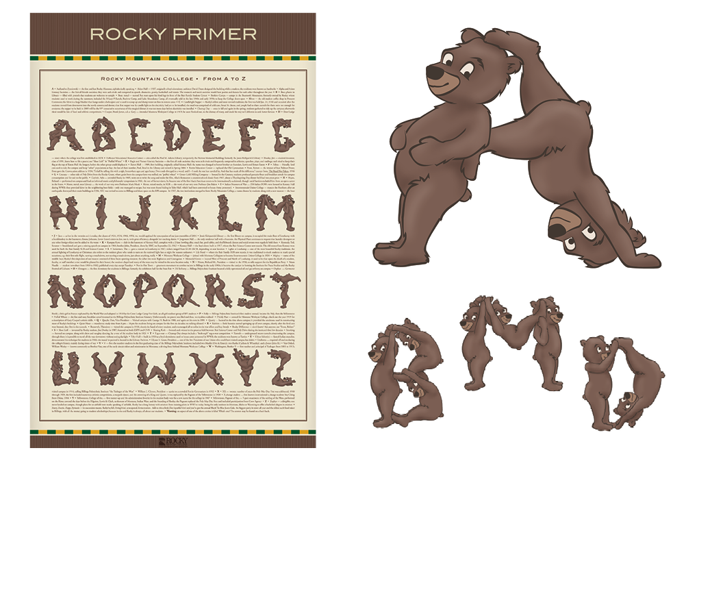 rocky mountain college // alphabet bear poster