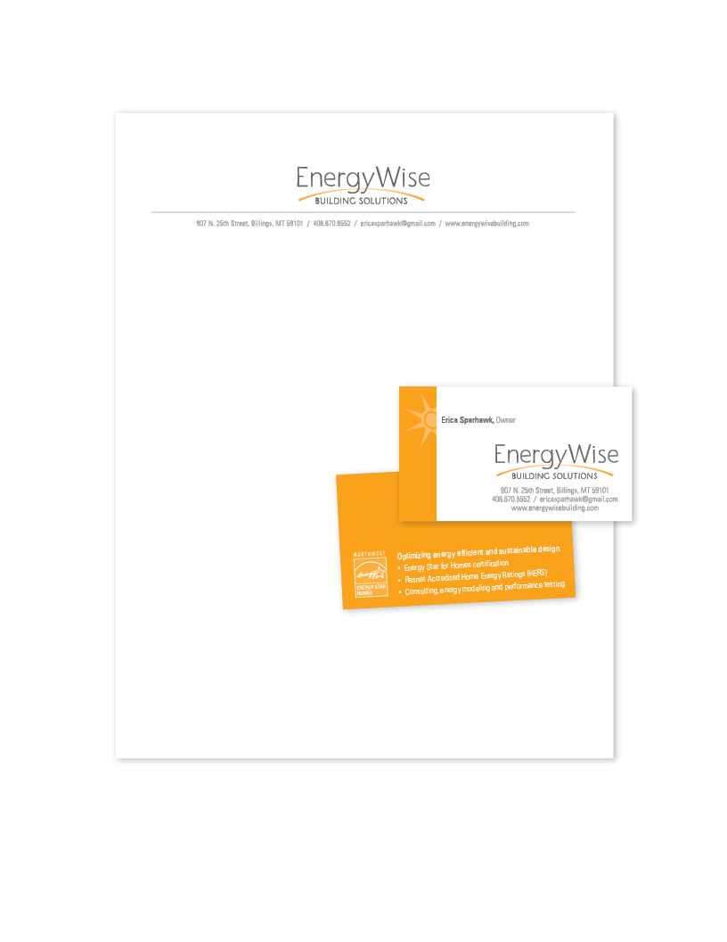 letterhead + business card + logo