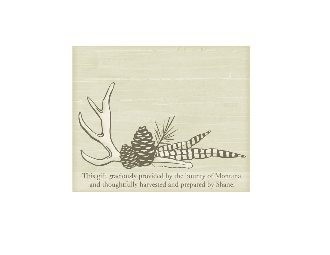 label for wild game meat packages