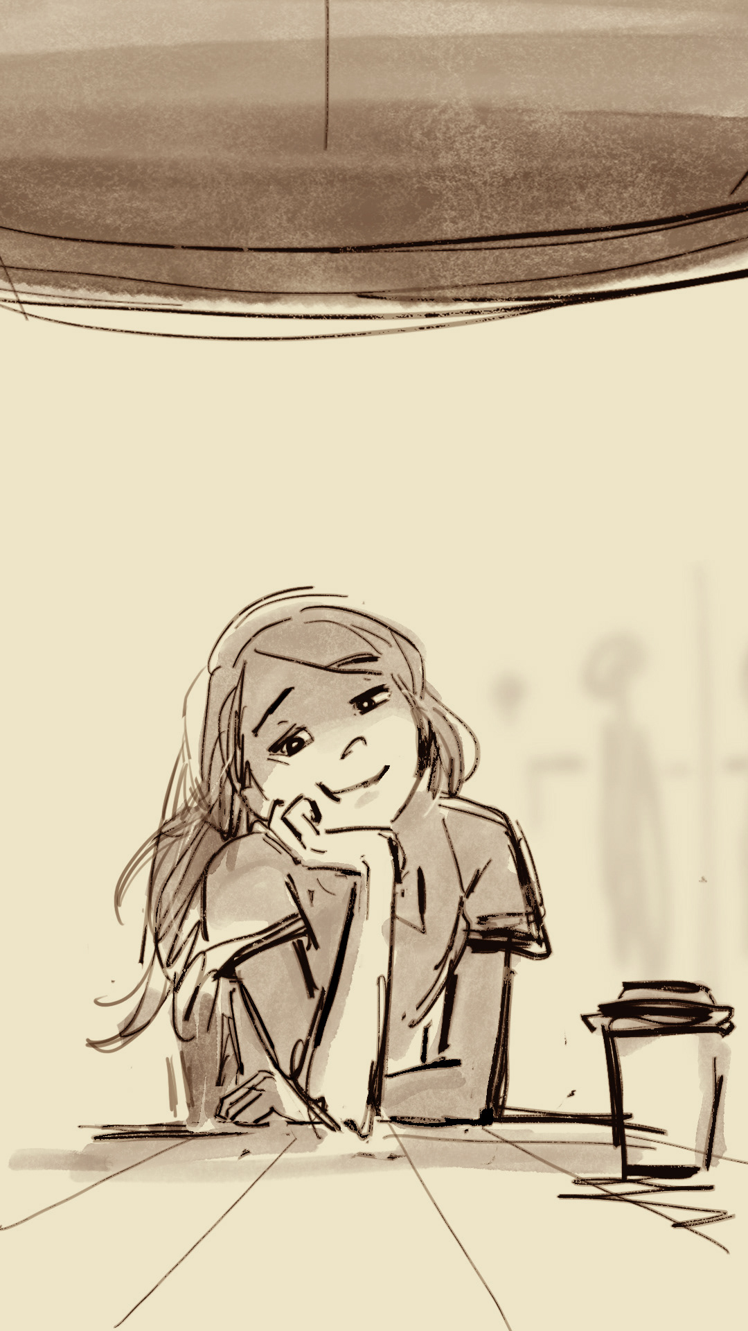 "A morning without a punchline." 