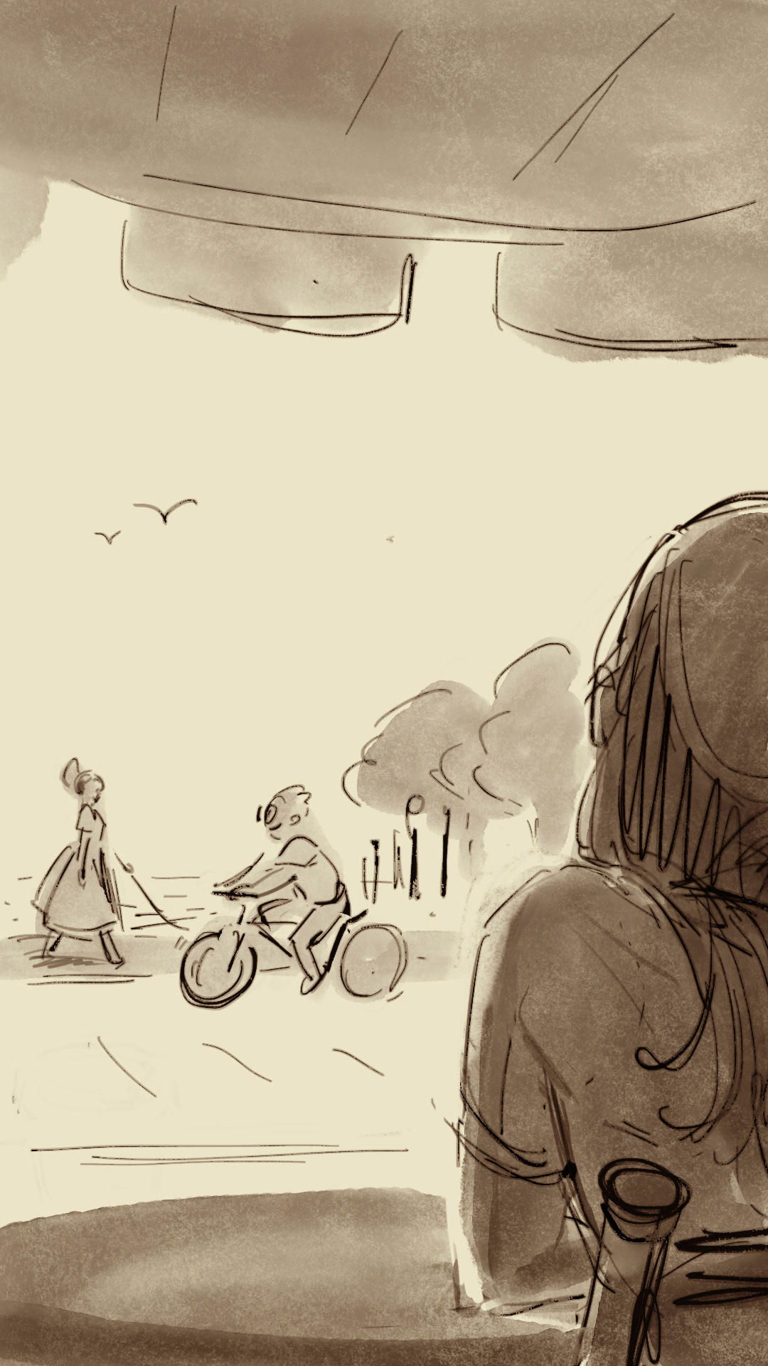 "A morning without a punchline." 