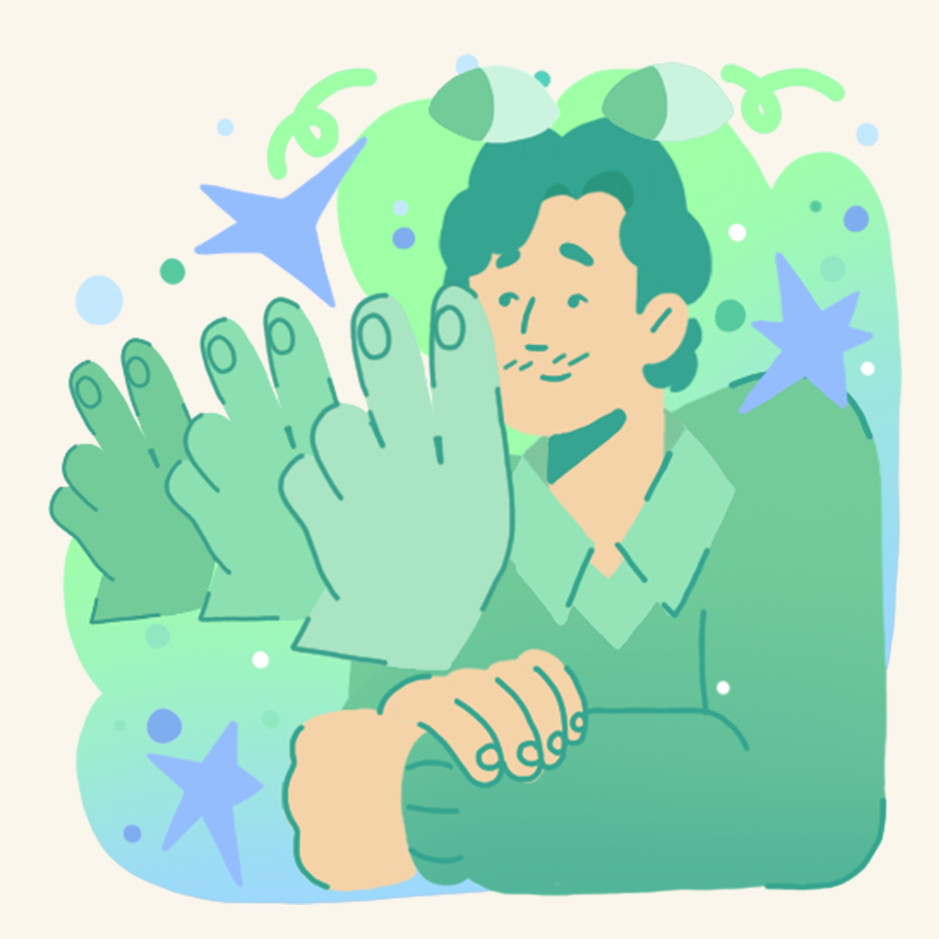 Eye movement desensitization and reprocessing (EMDR) Icon Illustration