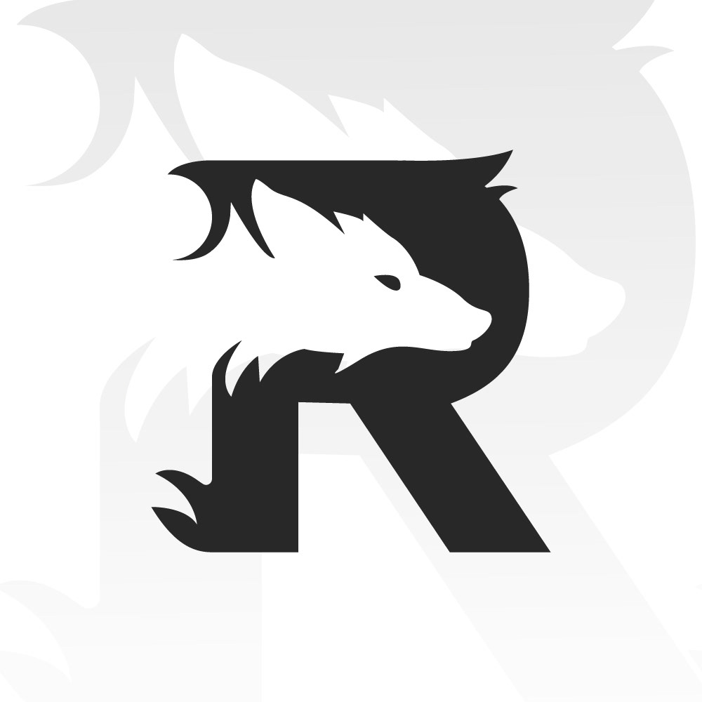 Logotipo negro sobre blanco