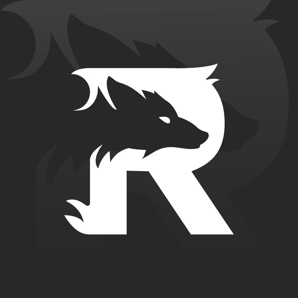 Logotipo blanco sobre negro