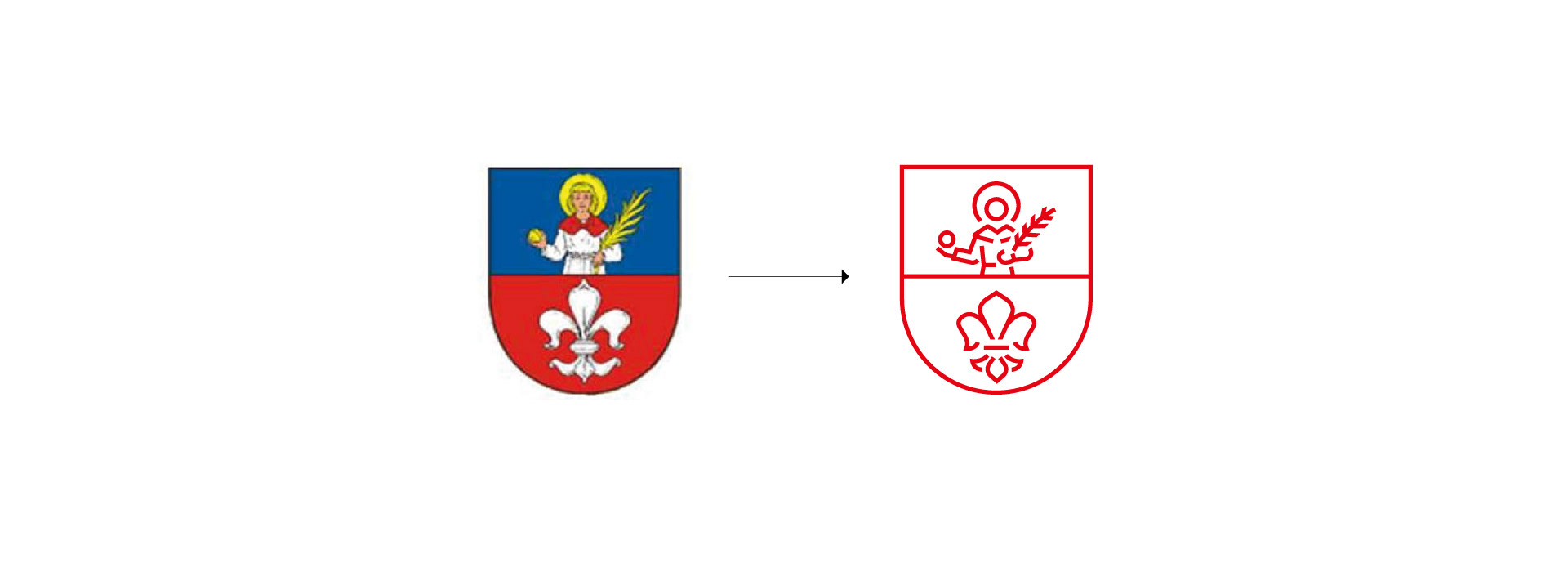 logo vyšlo z původního erbovního znaku – Sv. Štěpán držící v ruce palmový list.