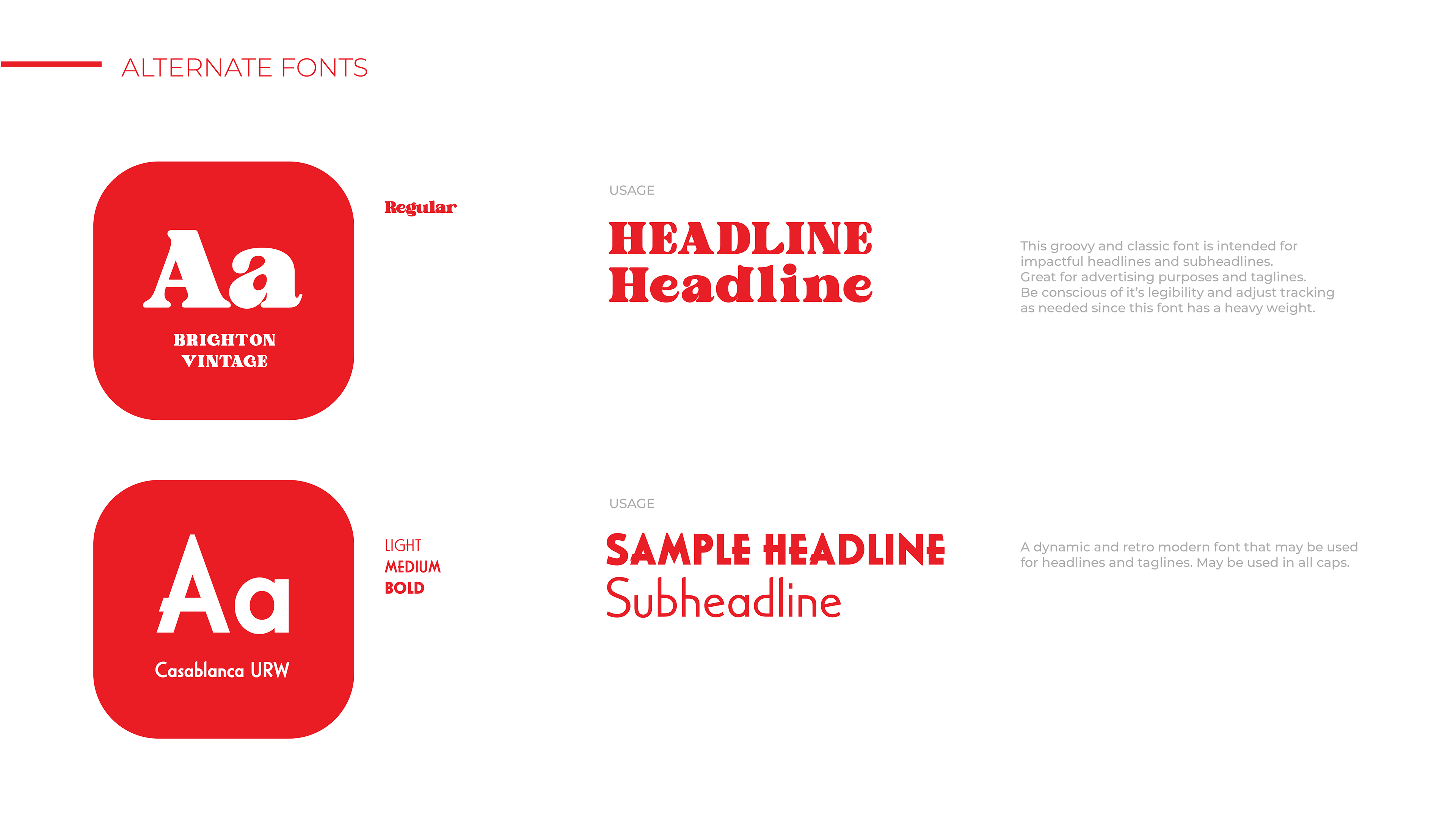 ALTERNATE FONTS