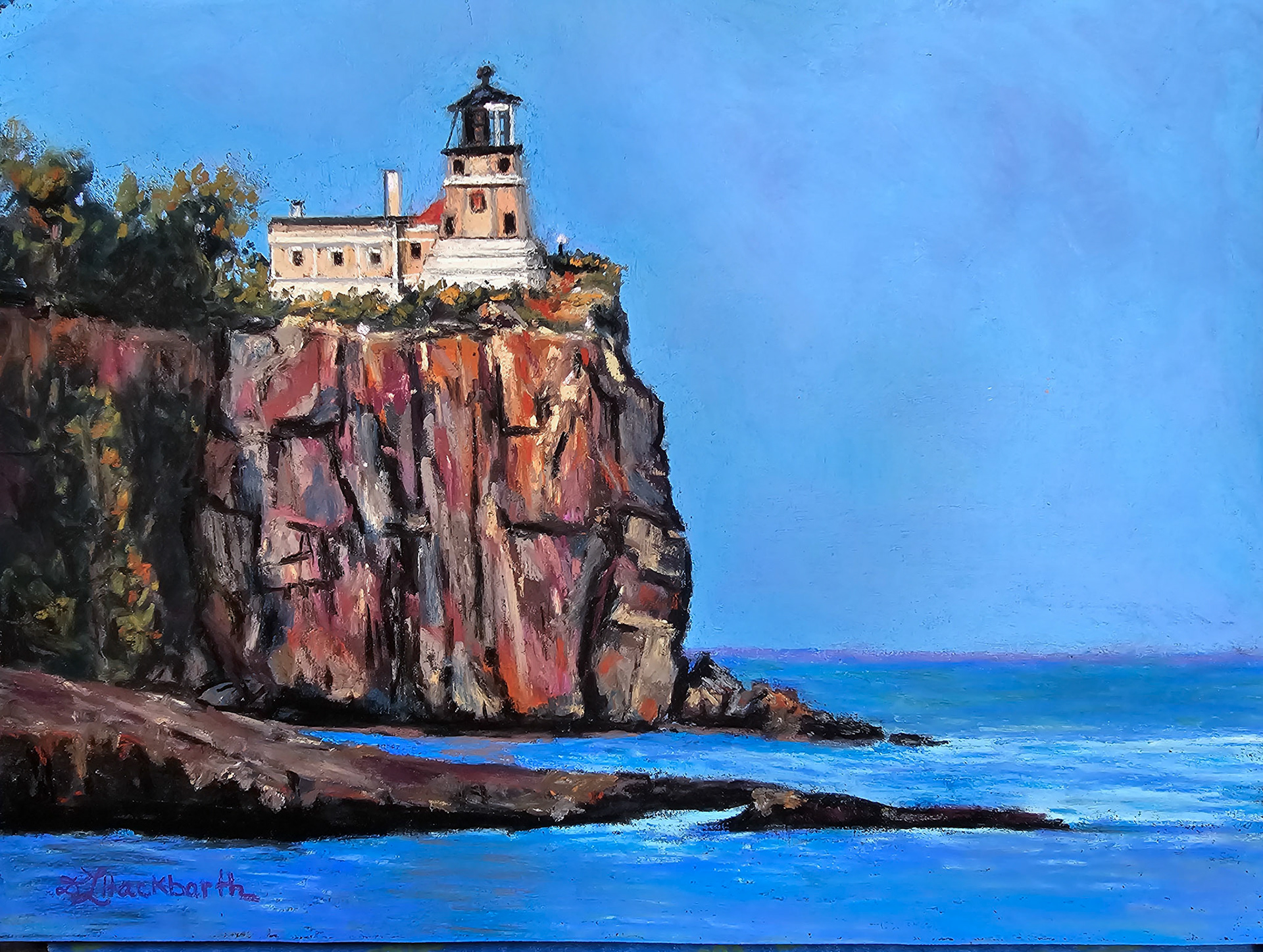 Splitrock Lighthouse 9 x 12 Pastel