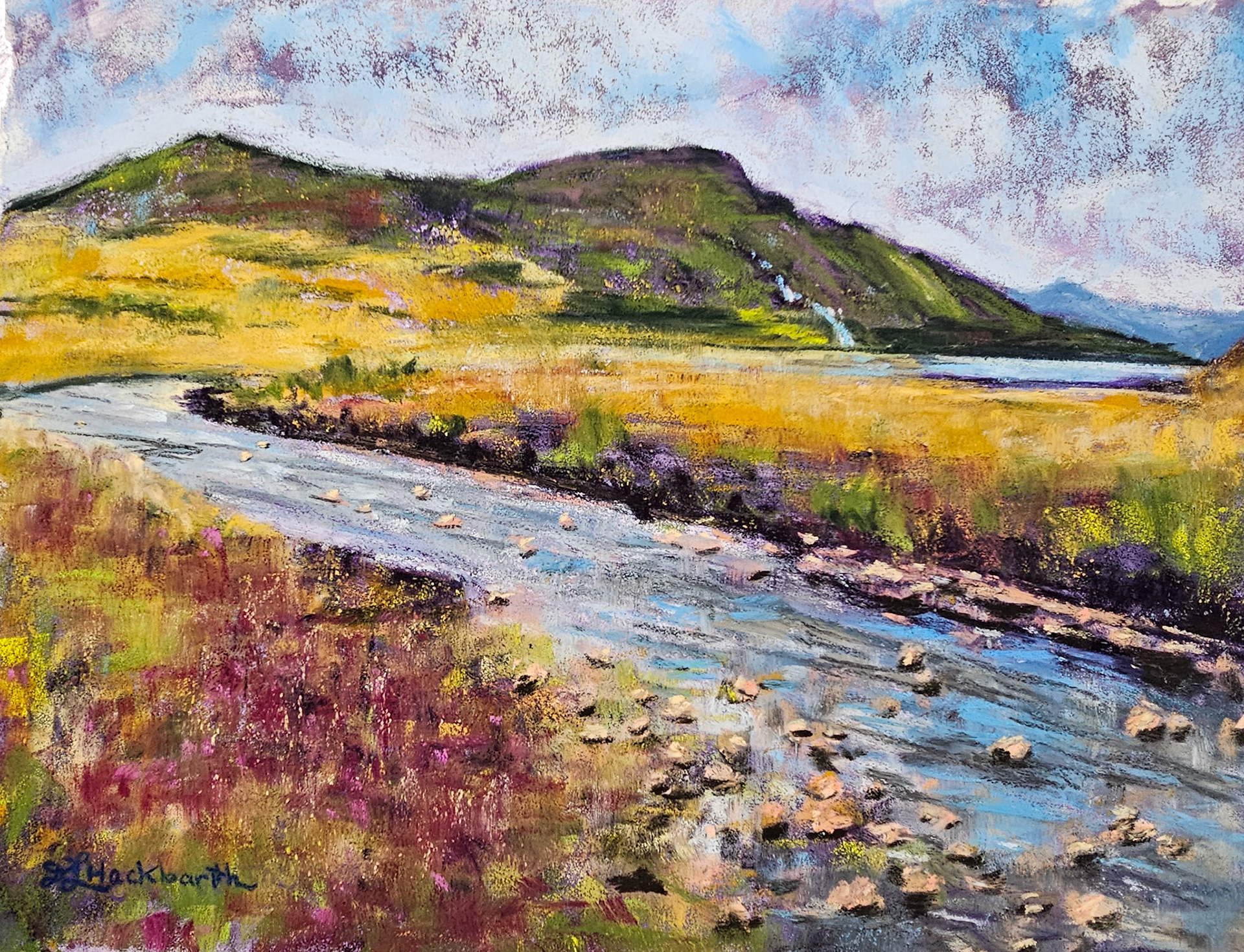 Scottish Highlands pastelmat white with violet  values
