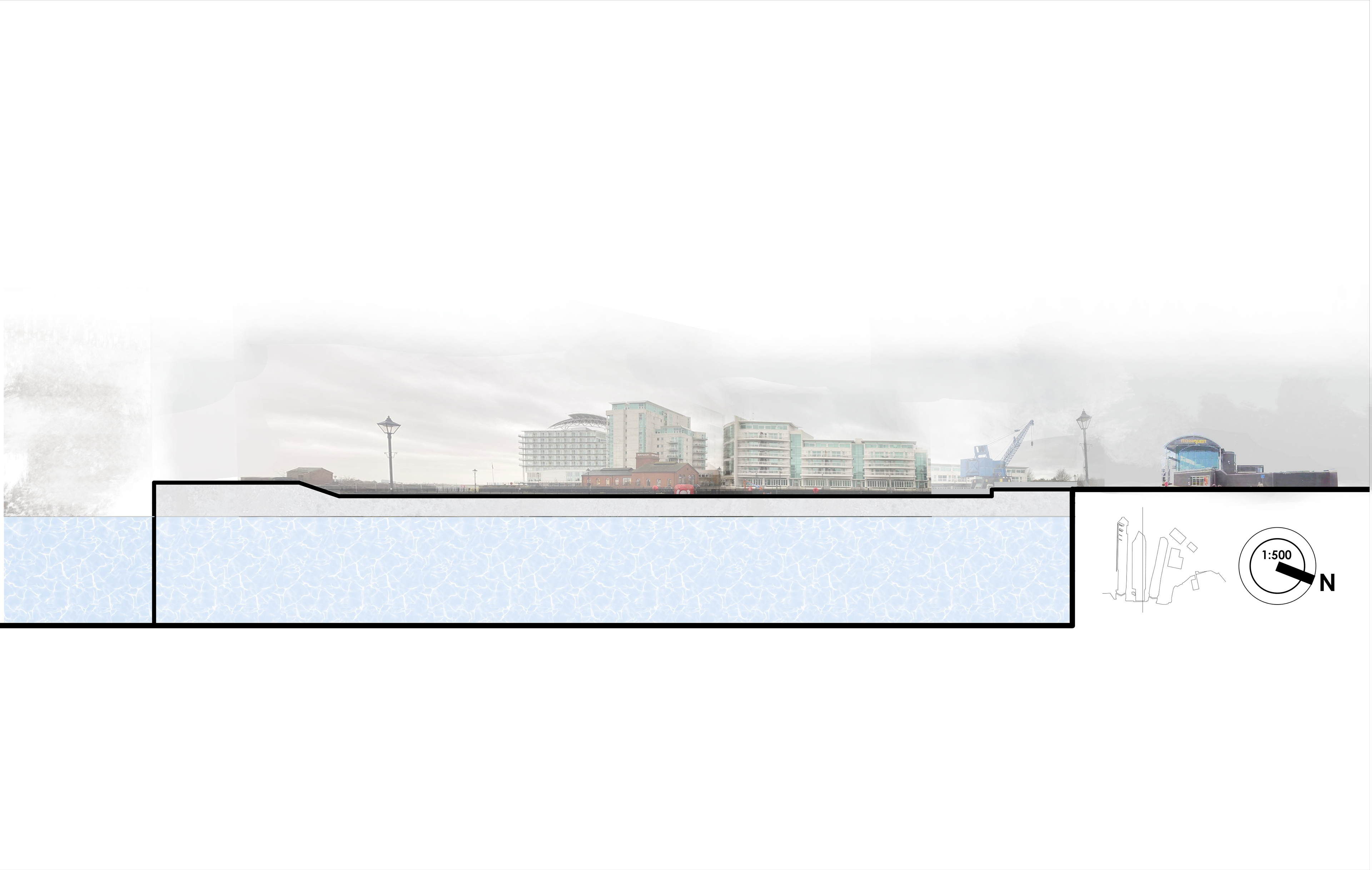 Long Section of Cardiff Bay