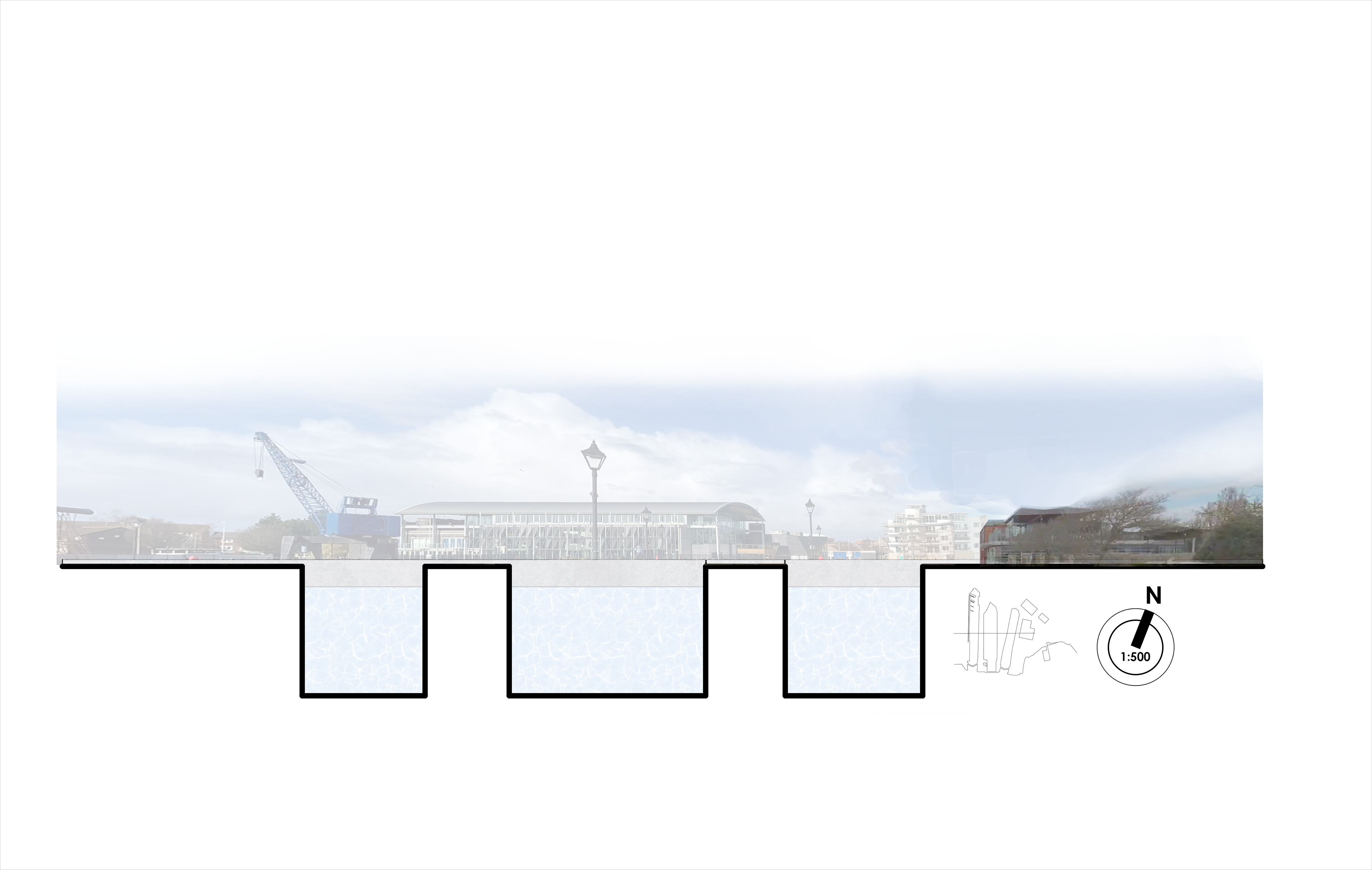 Long Section of Cardiff Bay