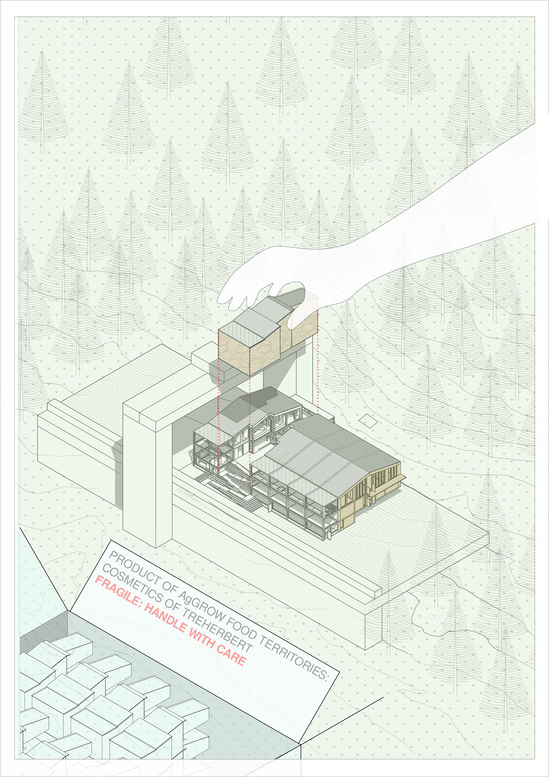 Concept image of how the frame is developed from soap production