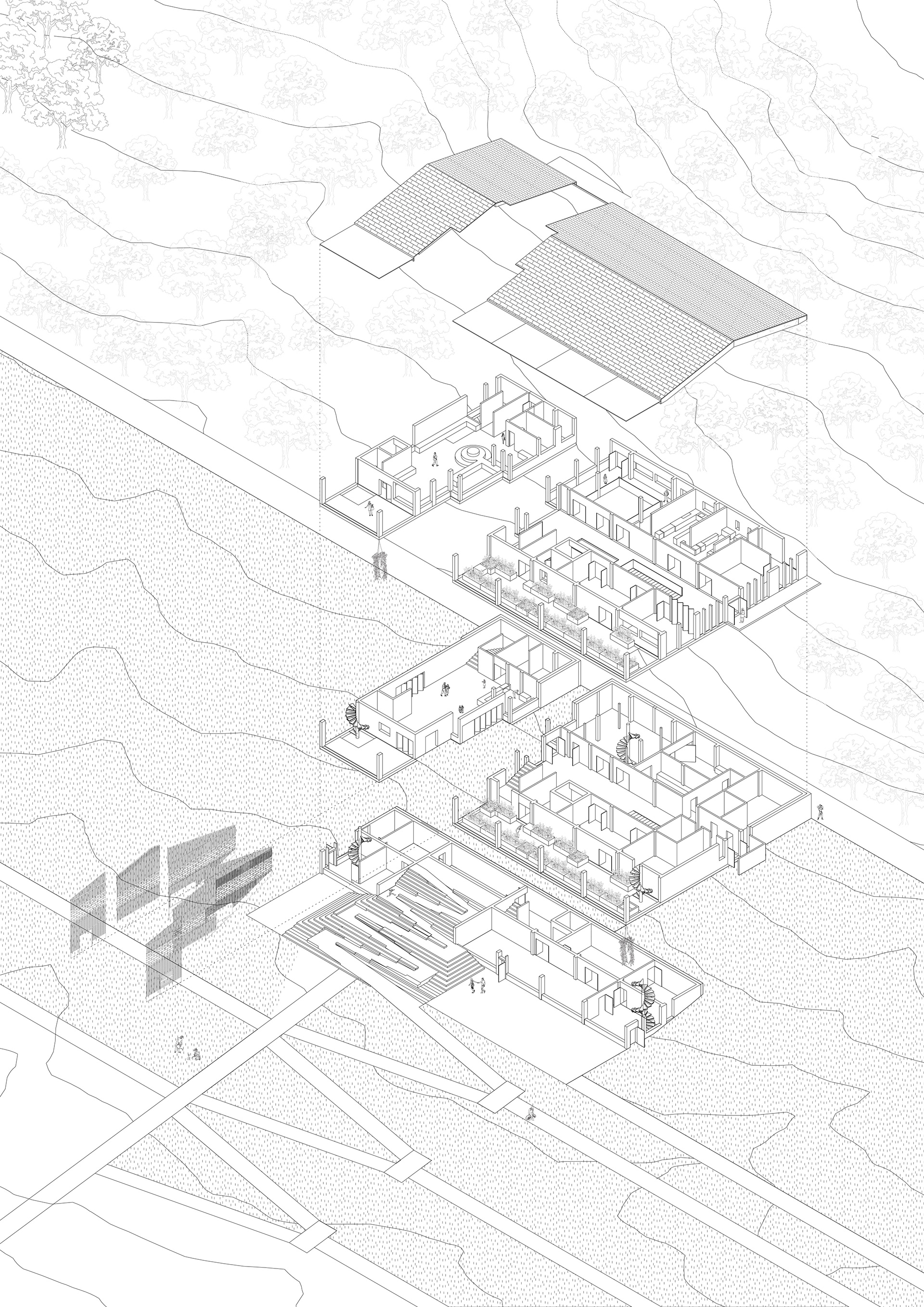 Exploded Axonometric of Herbtopia