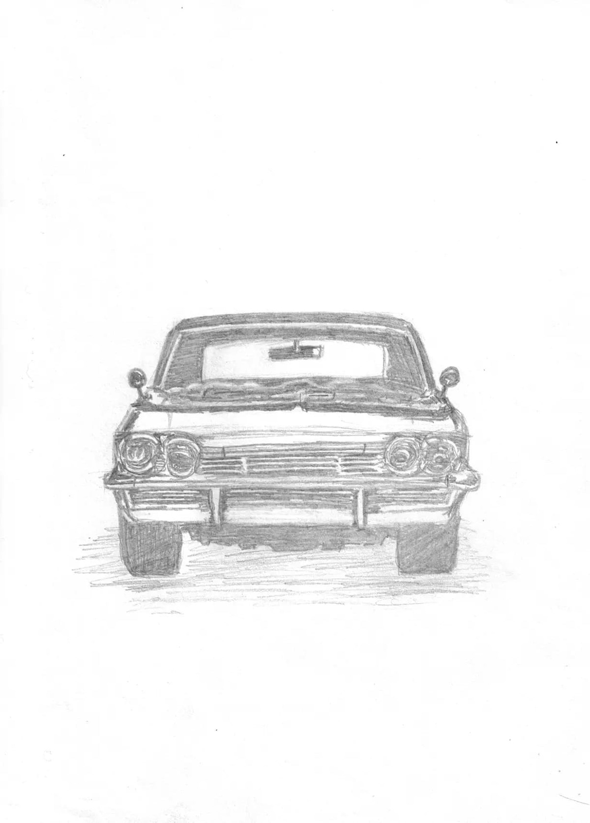 retro car sketch