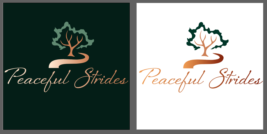 shortened logo title, light and dark variation