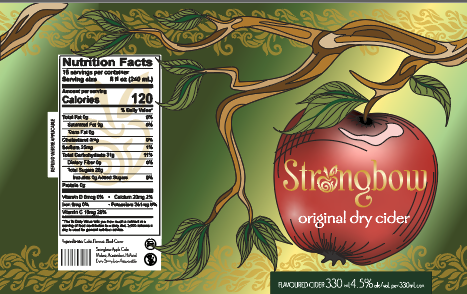 original dry cider flat label