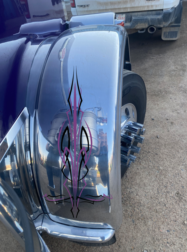 truck decal, fender design